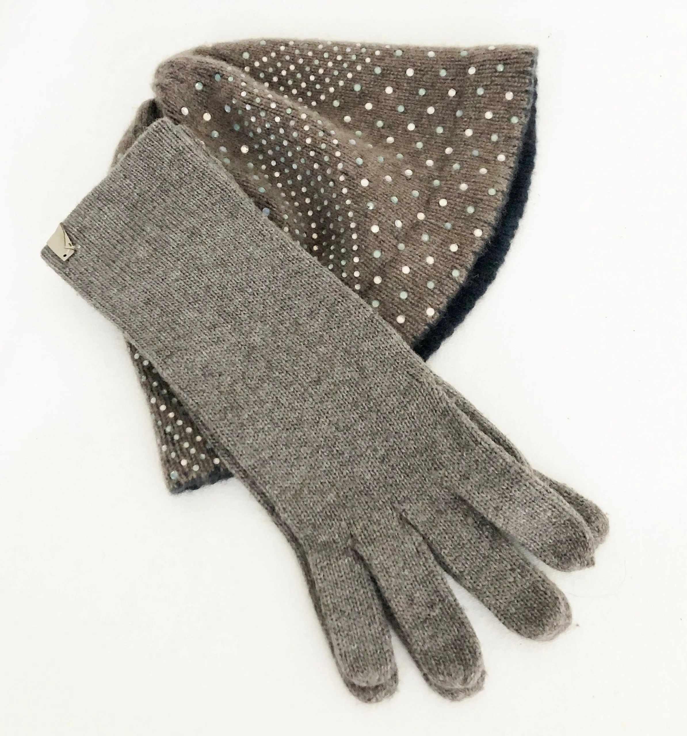 NEW Elyse Allen Crystal Cashmere Hat