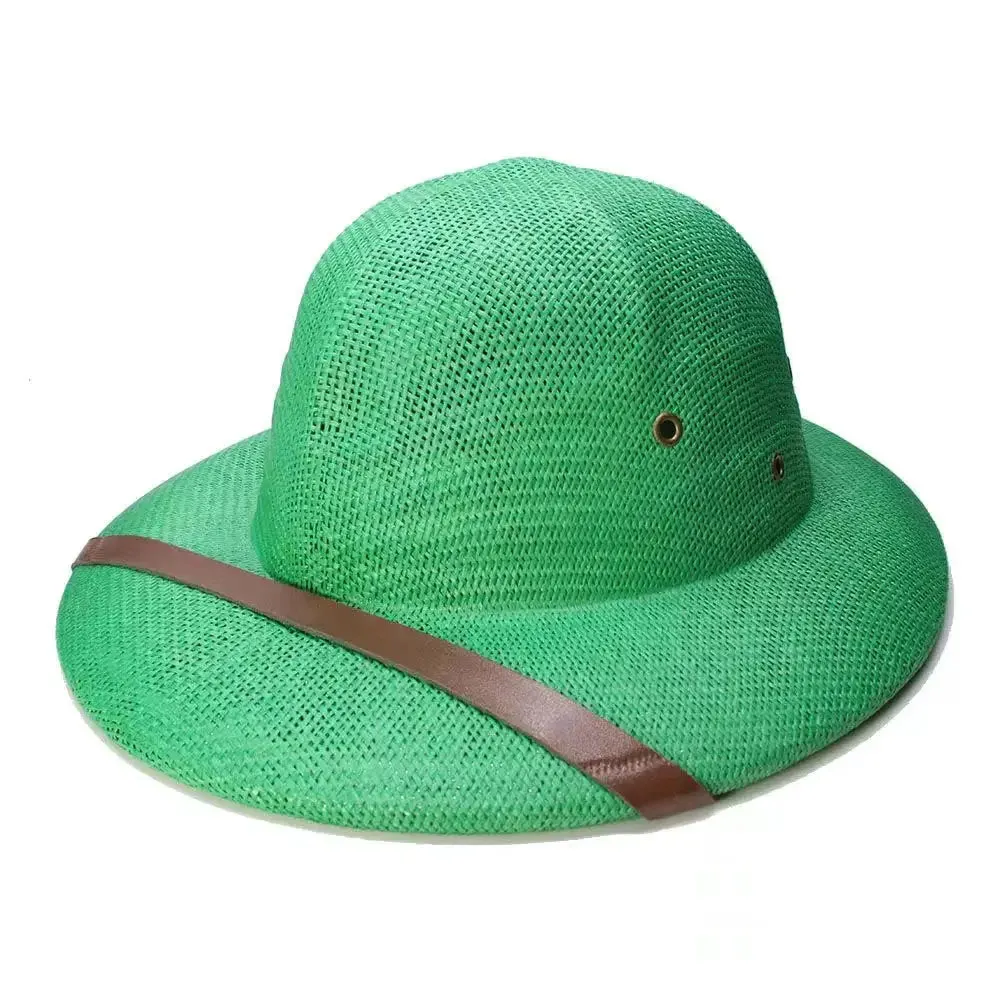 Novelty Men Straw Helmet Pith Sun Hats Men Vietnam War Army Hat Dad Boater Bucket Hats Safari Jungle Miners Cap