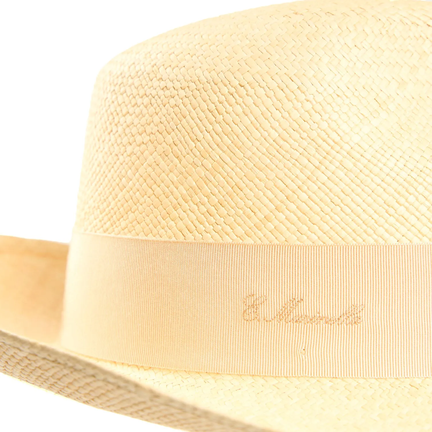 PANAMA AMEDEO MODEL WITH PINK SILK DETAILS ON BOW AND BAND, 55 CM