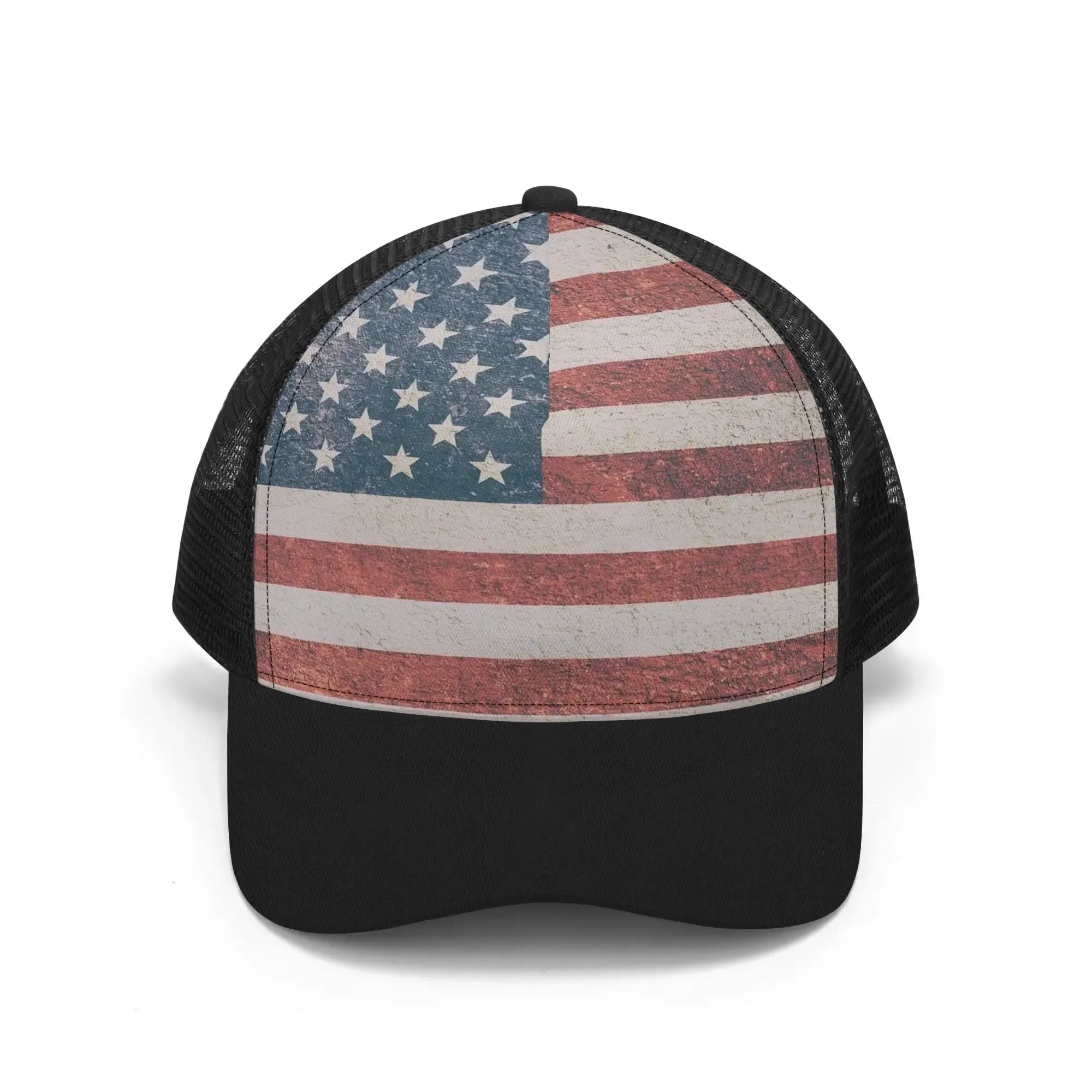 Patriotic Design Printed Trucker Hat