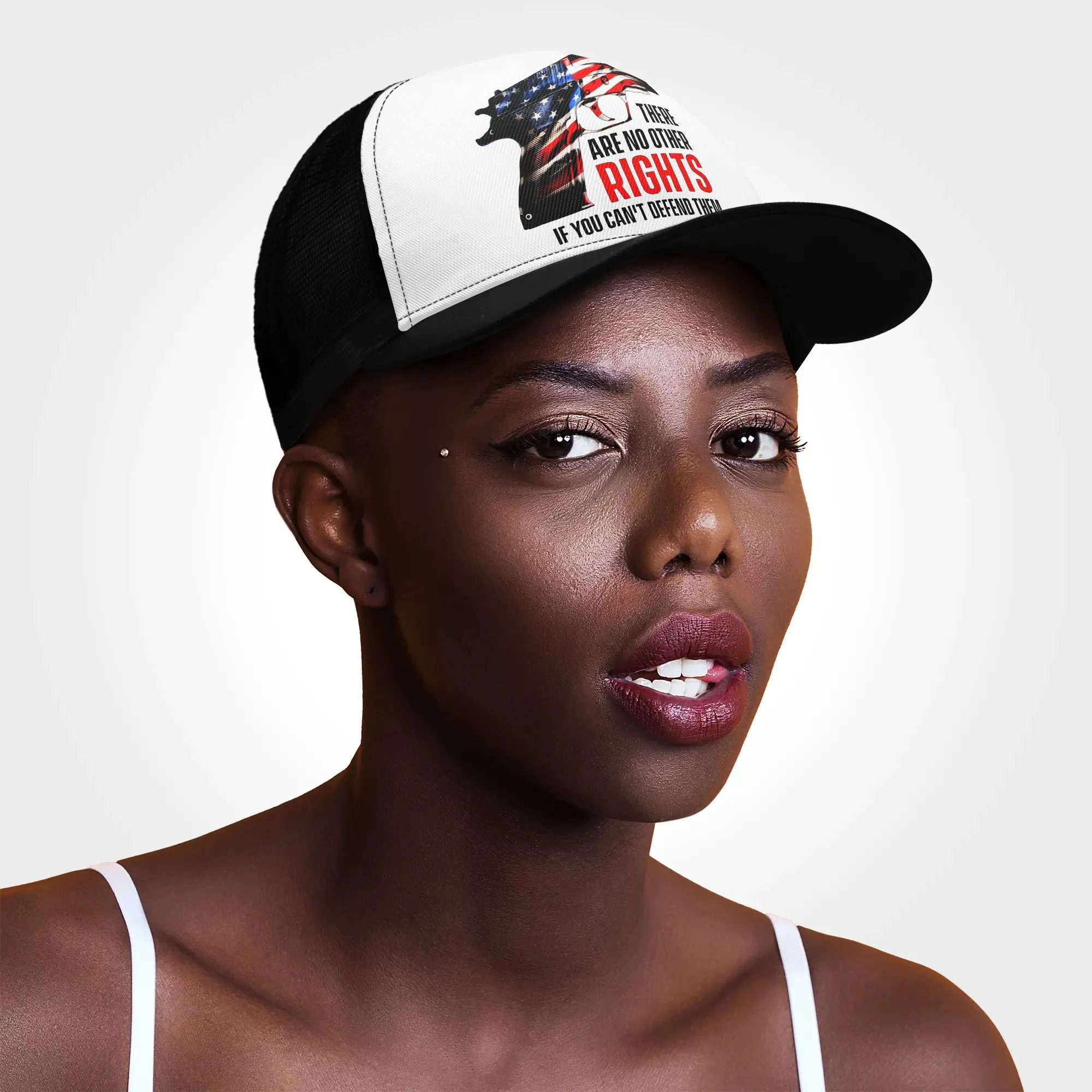 Patriotic Design Printed Trucker Hat