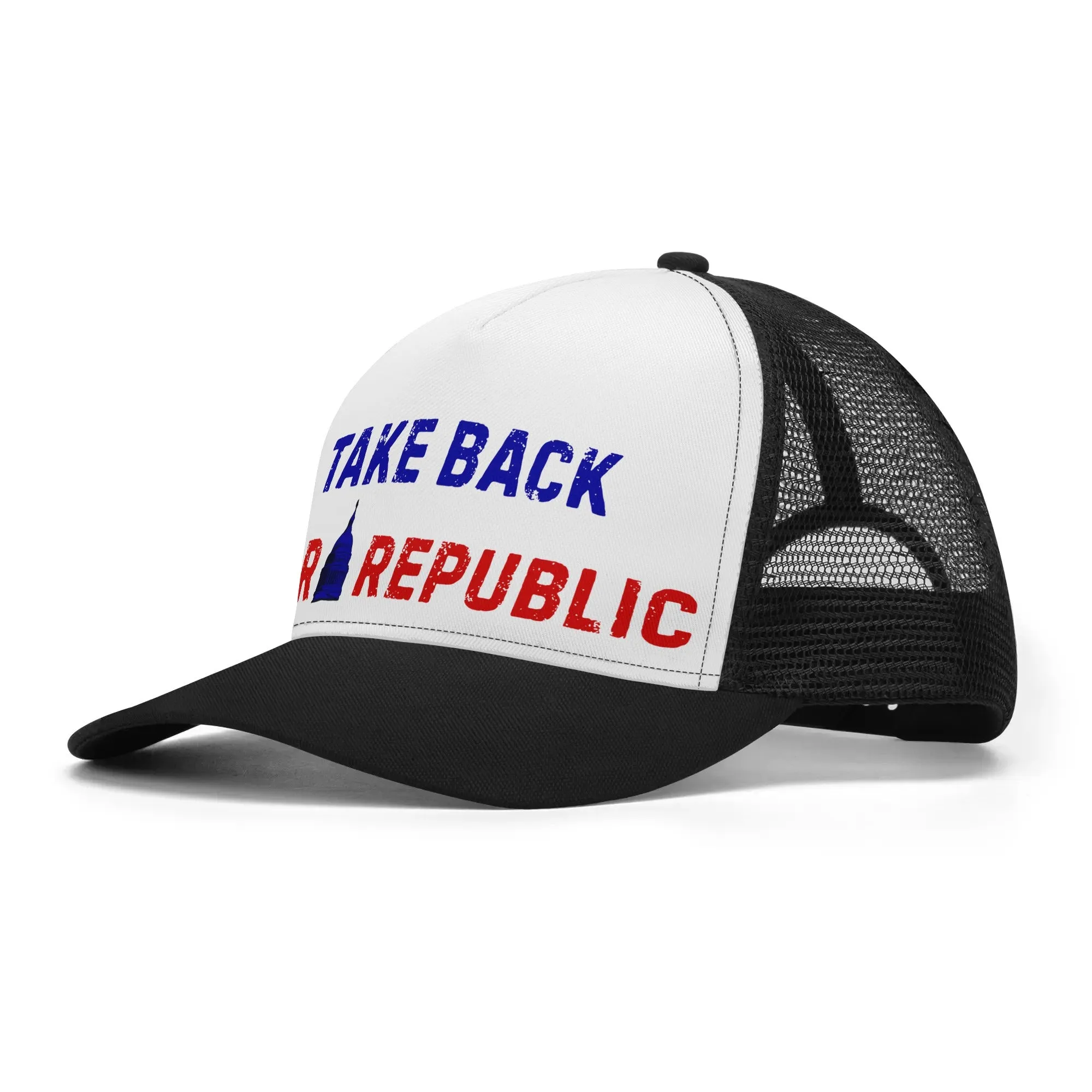 Patriotic Design Printed Trucker Hat