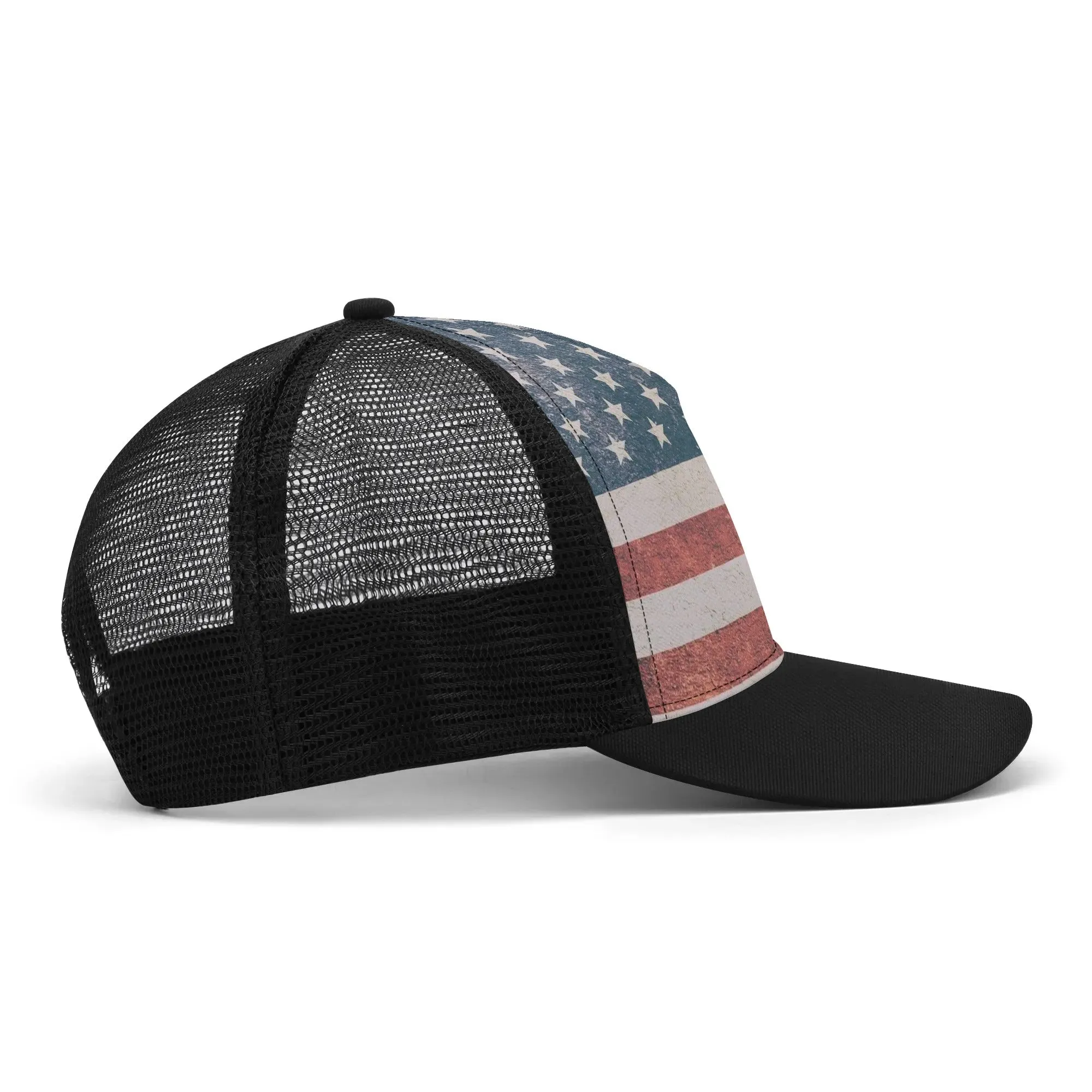 Patriotic Design Printed Trucker Hat