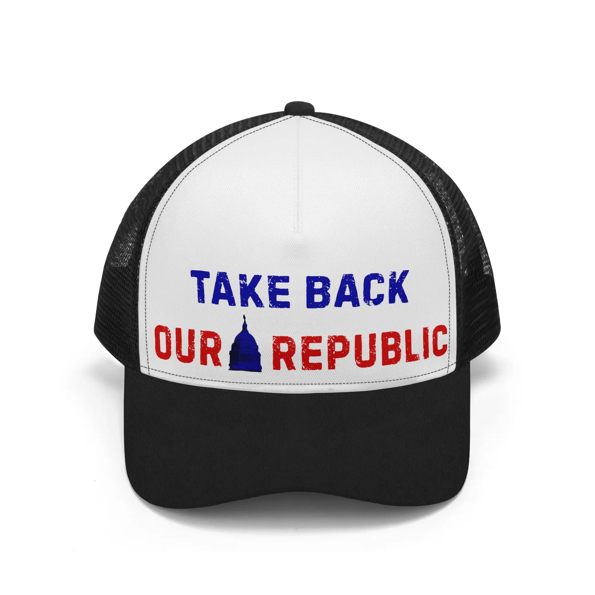 Patriotic Design Printed Trucker Hat