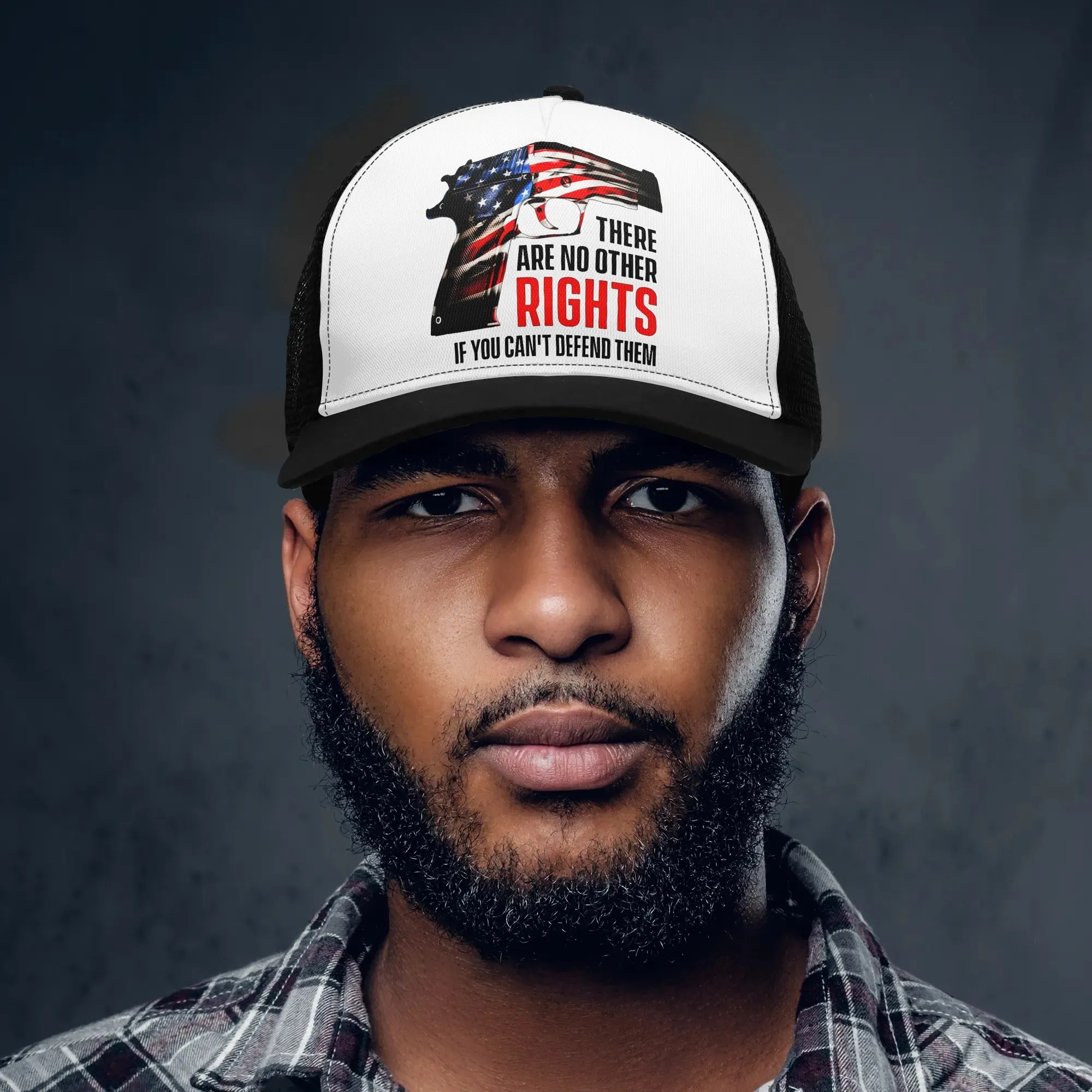 Patriotic Design Printed Trucker Hat