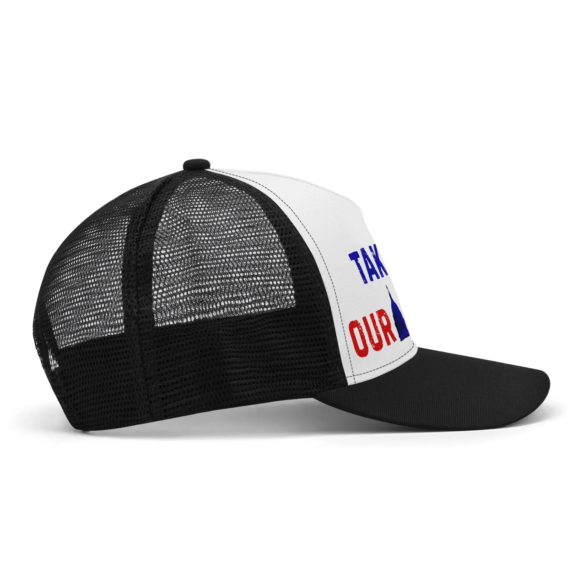 Patriotic Design Printed Trucker Hat