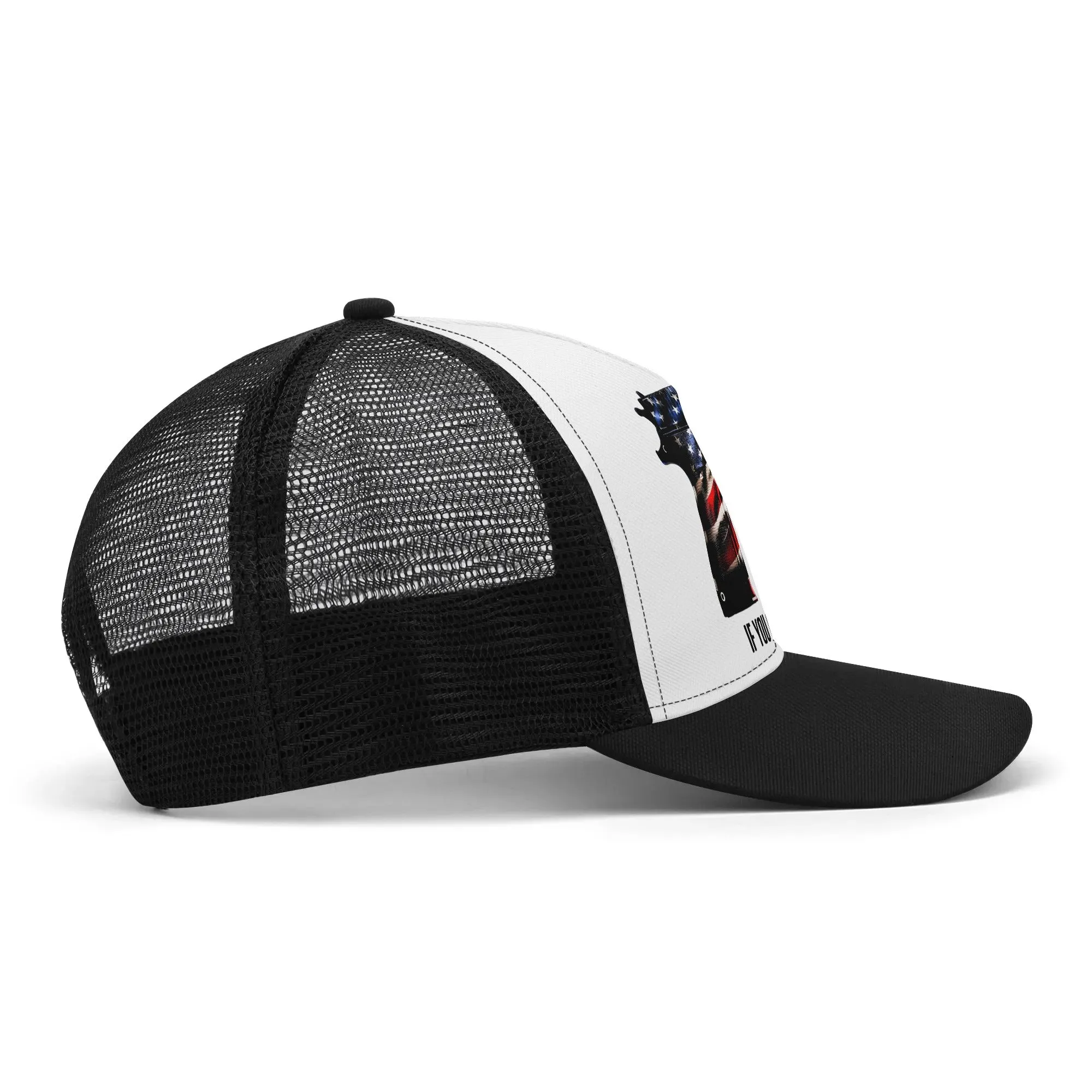 Patriotic Design Printed Trucker Hat