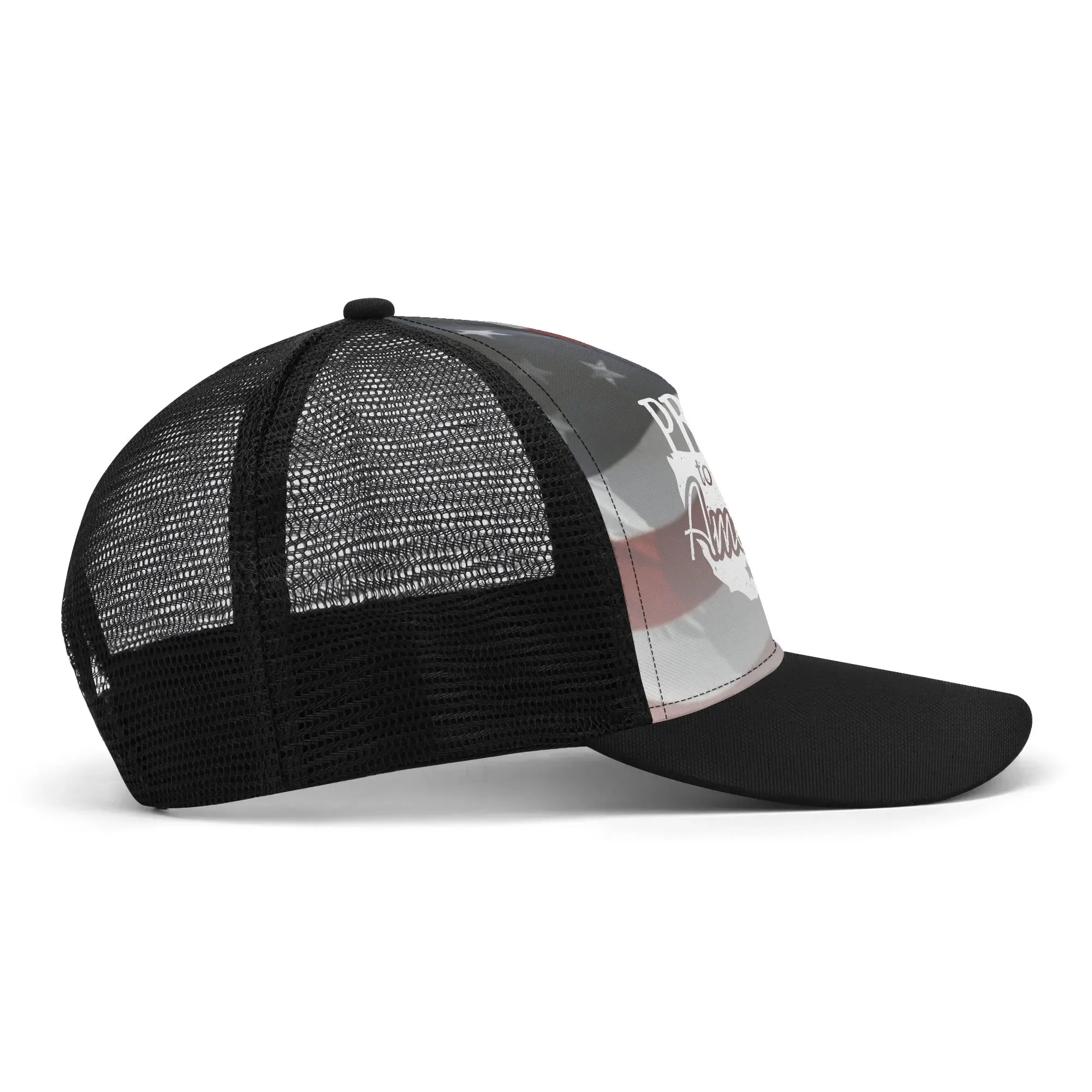 Patriotic Design Printed Trucker Hat
