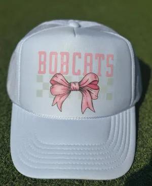 Pink Bobcat & Bows Trucker Hat