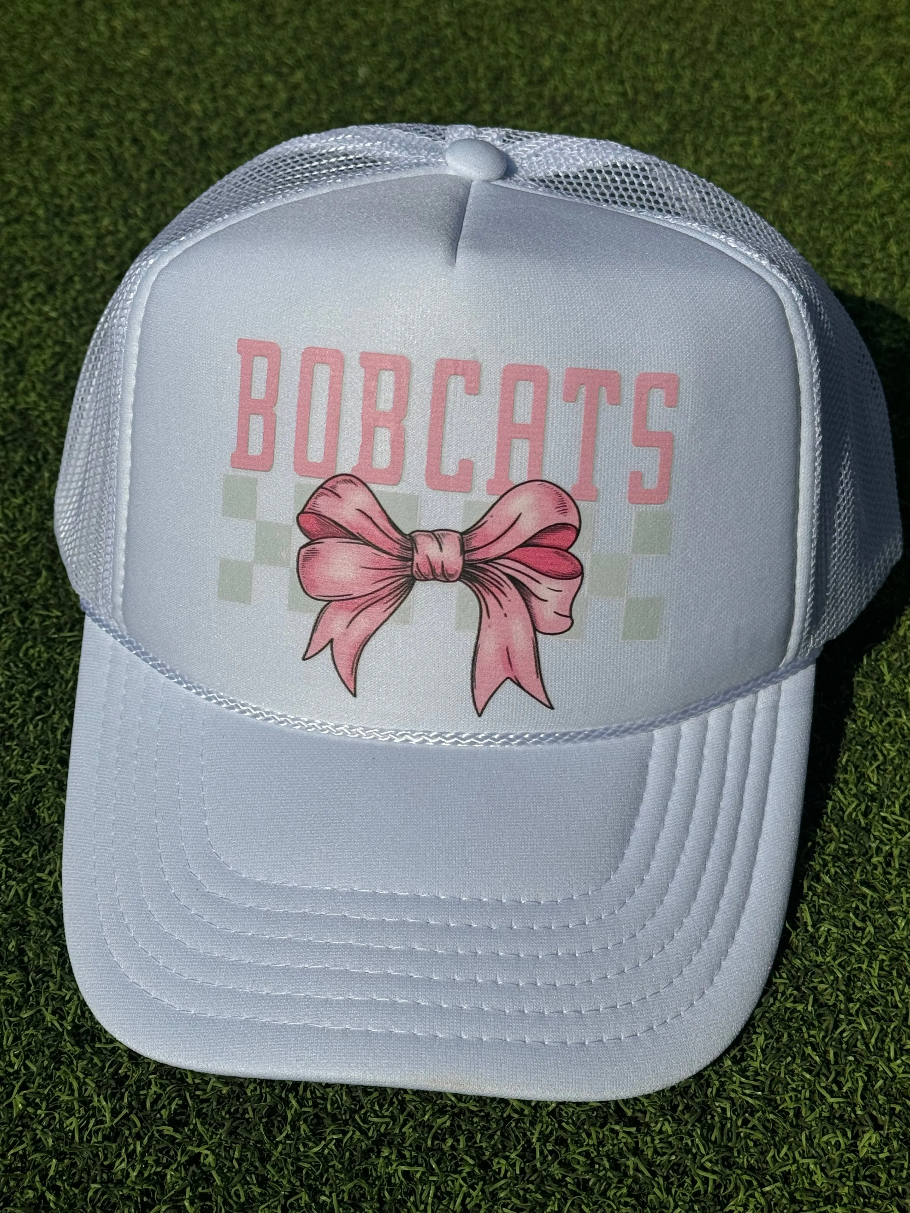 Pink Bobcat & Bows Trucker Hat