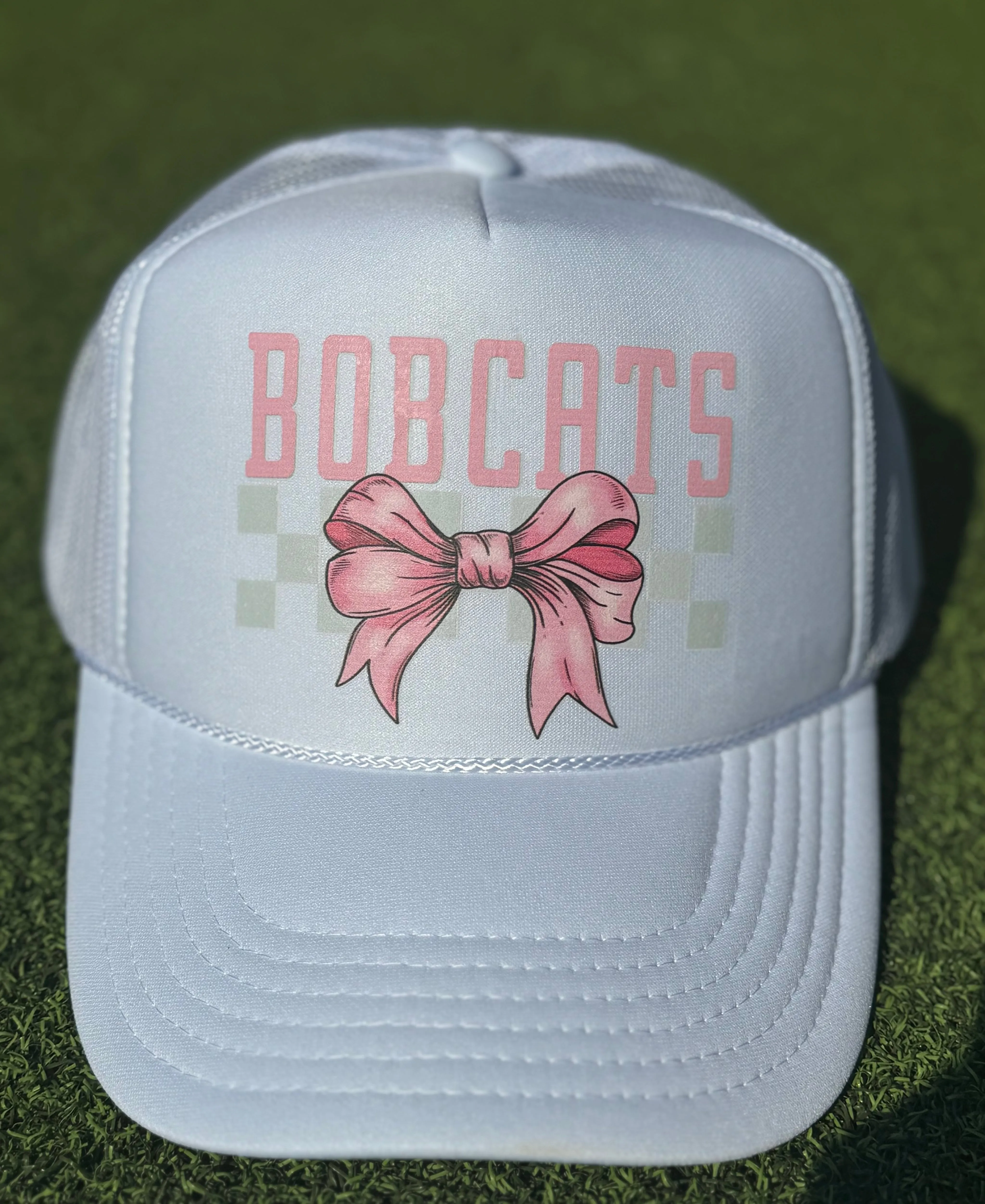 Pink Bobcat & Bows Trucker Hat