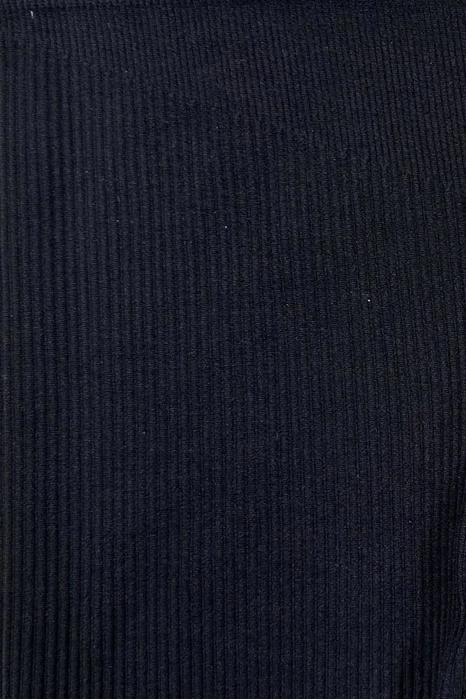 Plain Seamless Ribbed Cycling Shorts