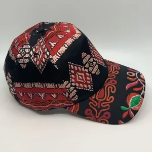 Pure Silk Chic Red Black Cap