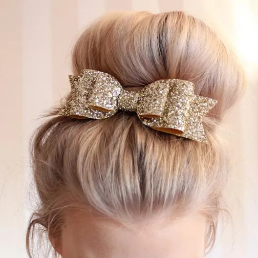 Retal Hair Clip Women Baby Girl 12CM Big Glitter Hair Bow Kids Hairpins Hair Clip For Children Hair Accessories Toddler Headwear
