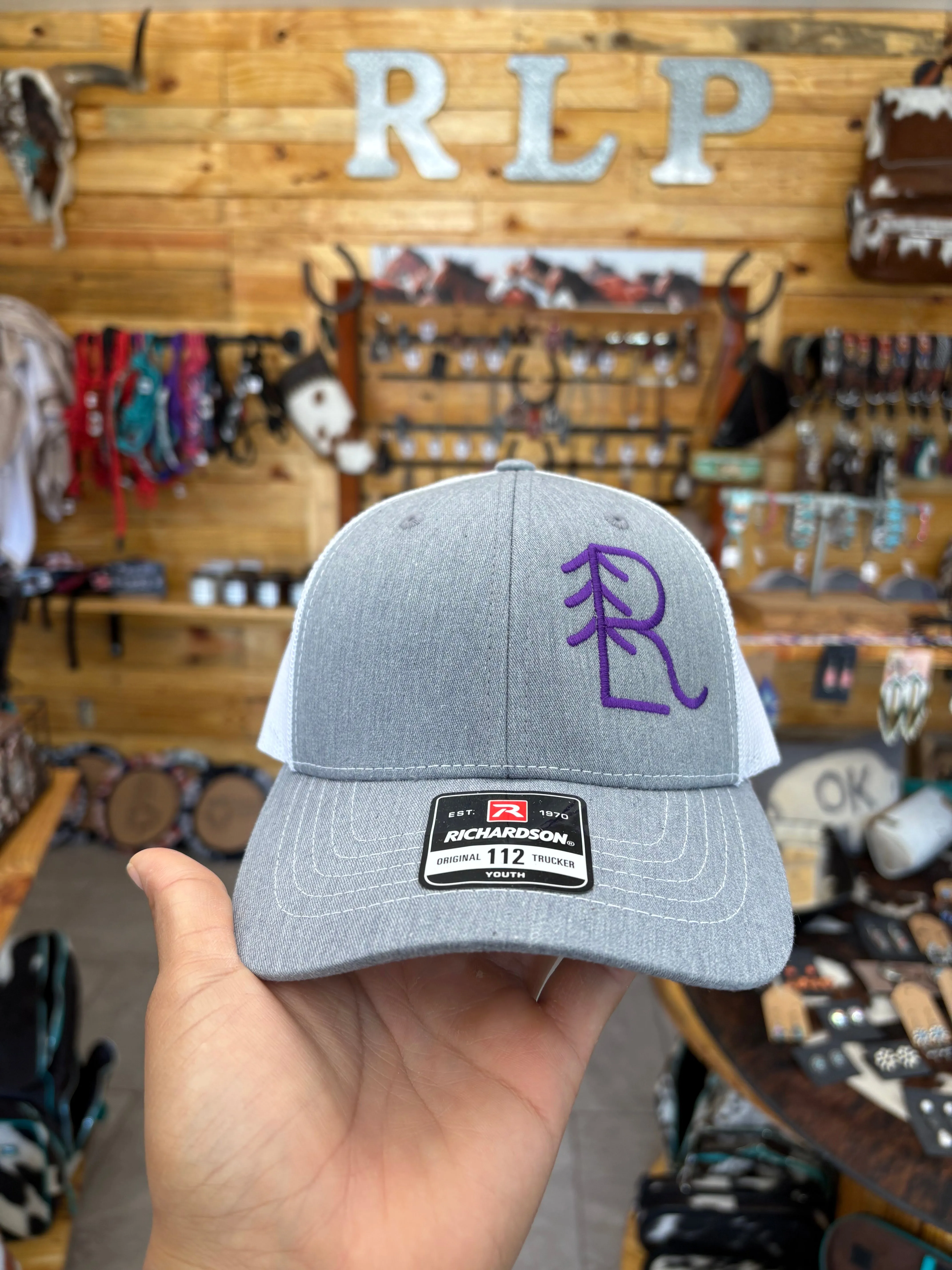 RLP Brand Hat - YOUTH (grey/purple)