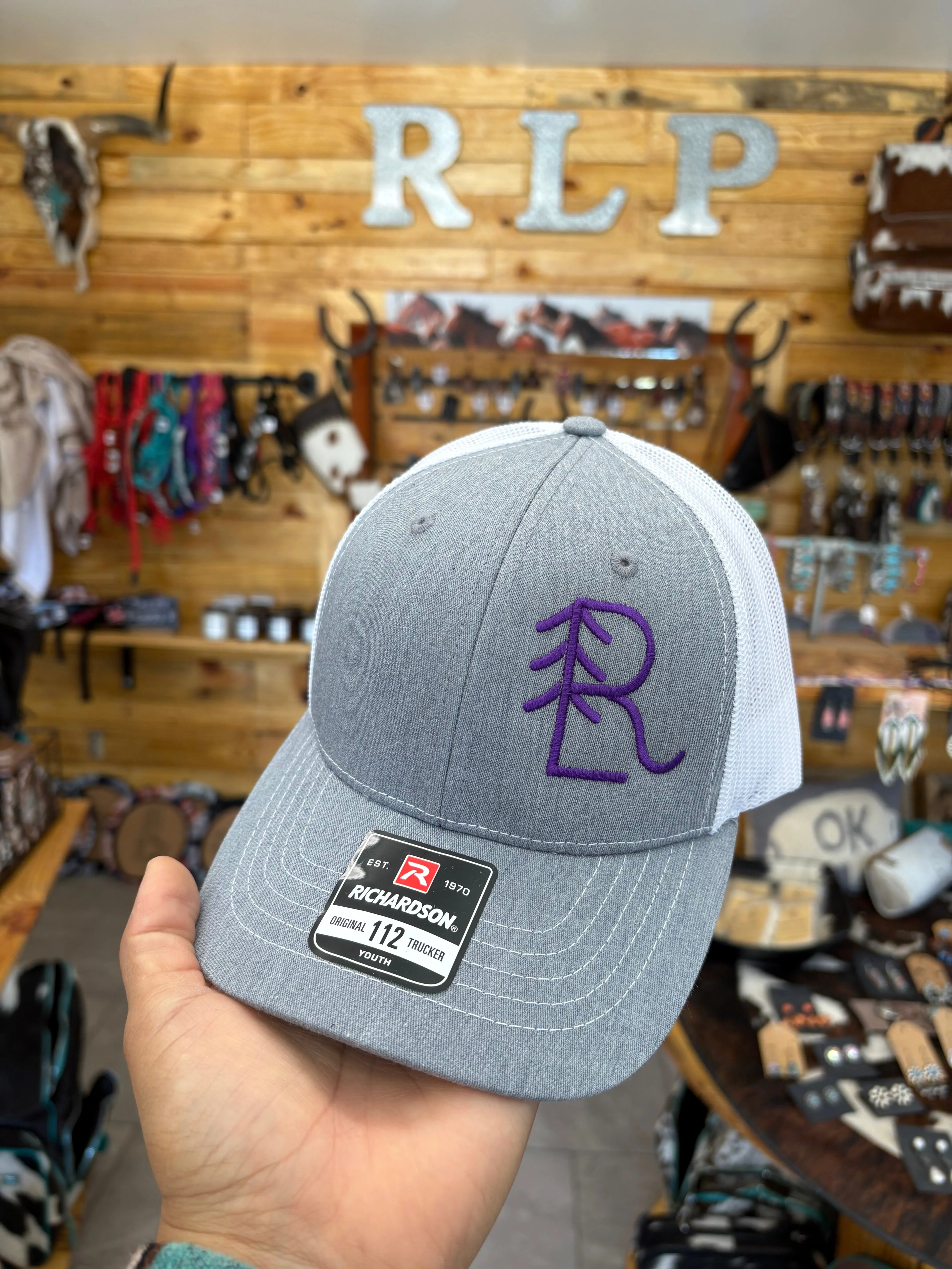 RLP Brand Hat - YOUTH (grey/purple)