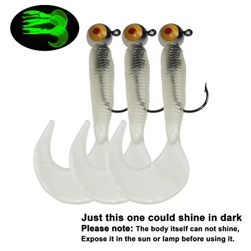 Shaddock Fishing 17 Piece 7 Colors Soft Jig Heads Hooks Kit