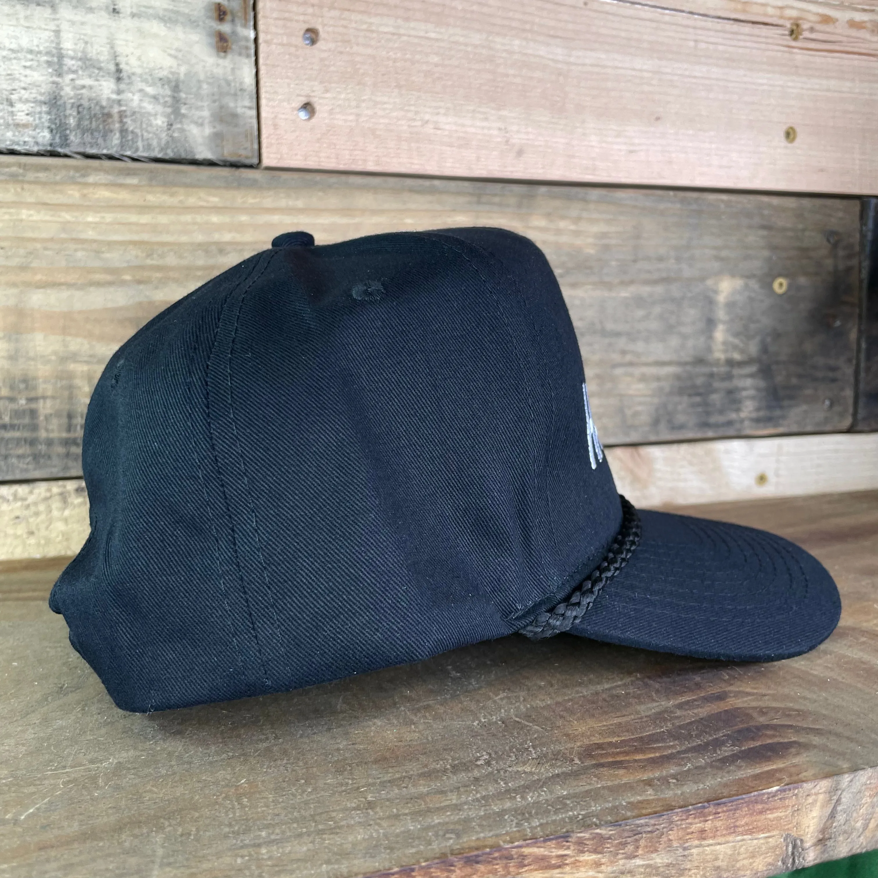 Shit Happens Vintage Black Golf Rope Snapback Cap Hat Funny For Him Custom Embroidered