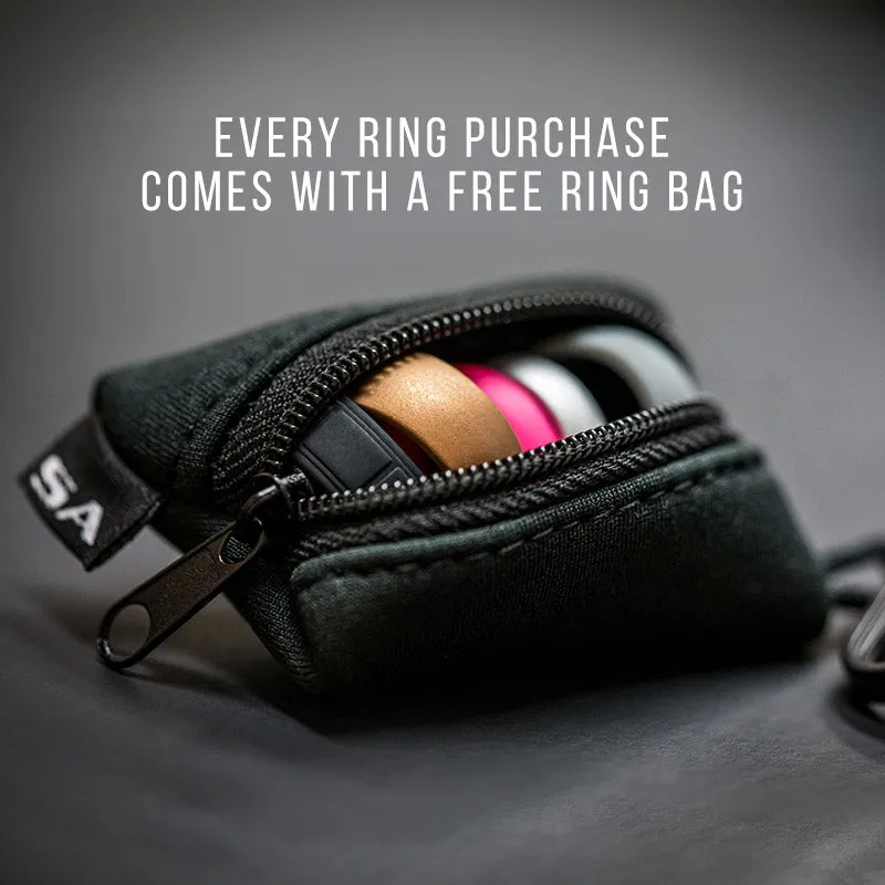 Silicone Ring | Bevel | Dark Silver