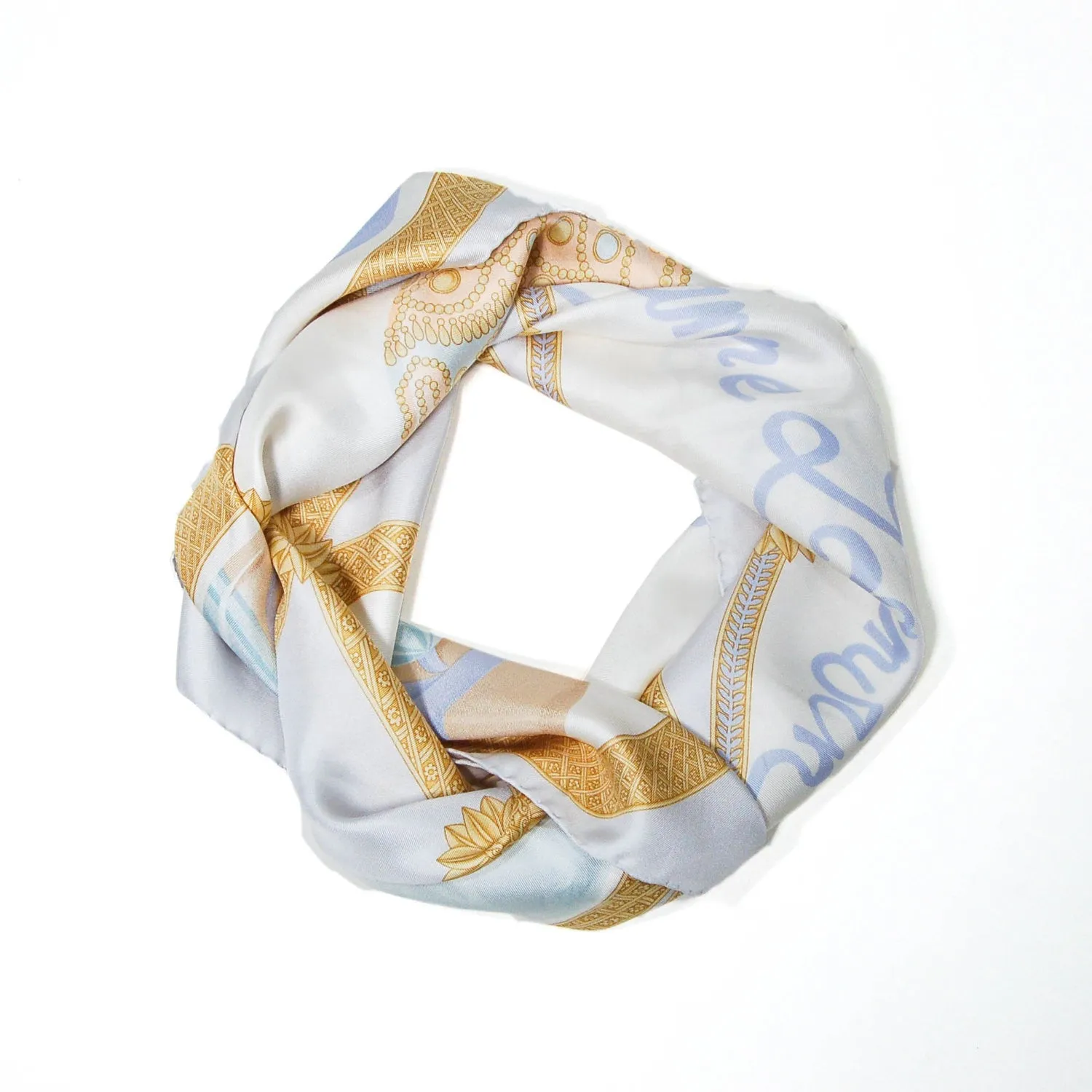 Silk Scarf with Millinery Scene by Lanvin Paris