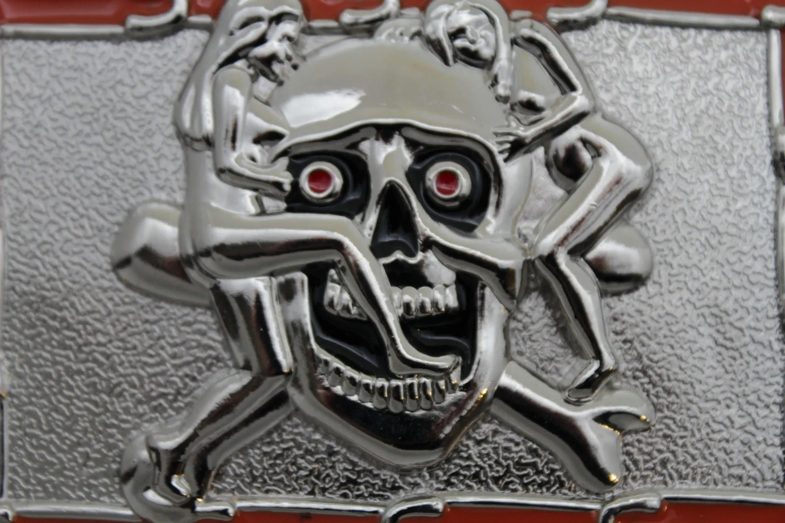 Silver Metal Skull Skeleton Bone Pirate Belt Buckle Halloween Sexy Ladies Men