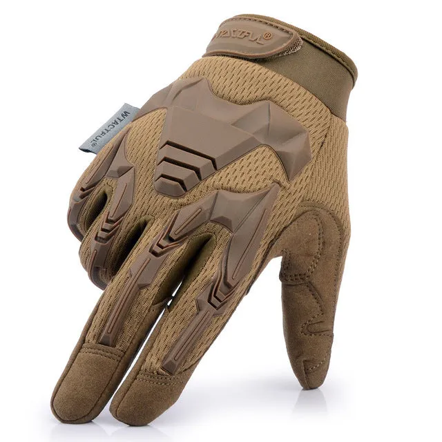 Sport Bike Cycling Gloves Windproof Wear Resistant Outdoor Hiking Riding Shockproof MTB Road Full Finger Bicycle Glove Men Woman