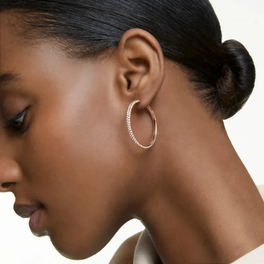 Stone Hoop Earrings