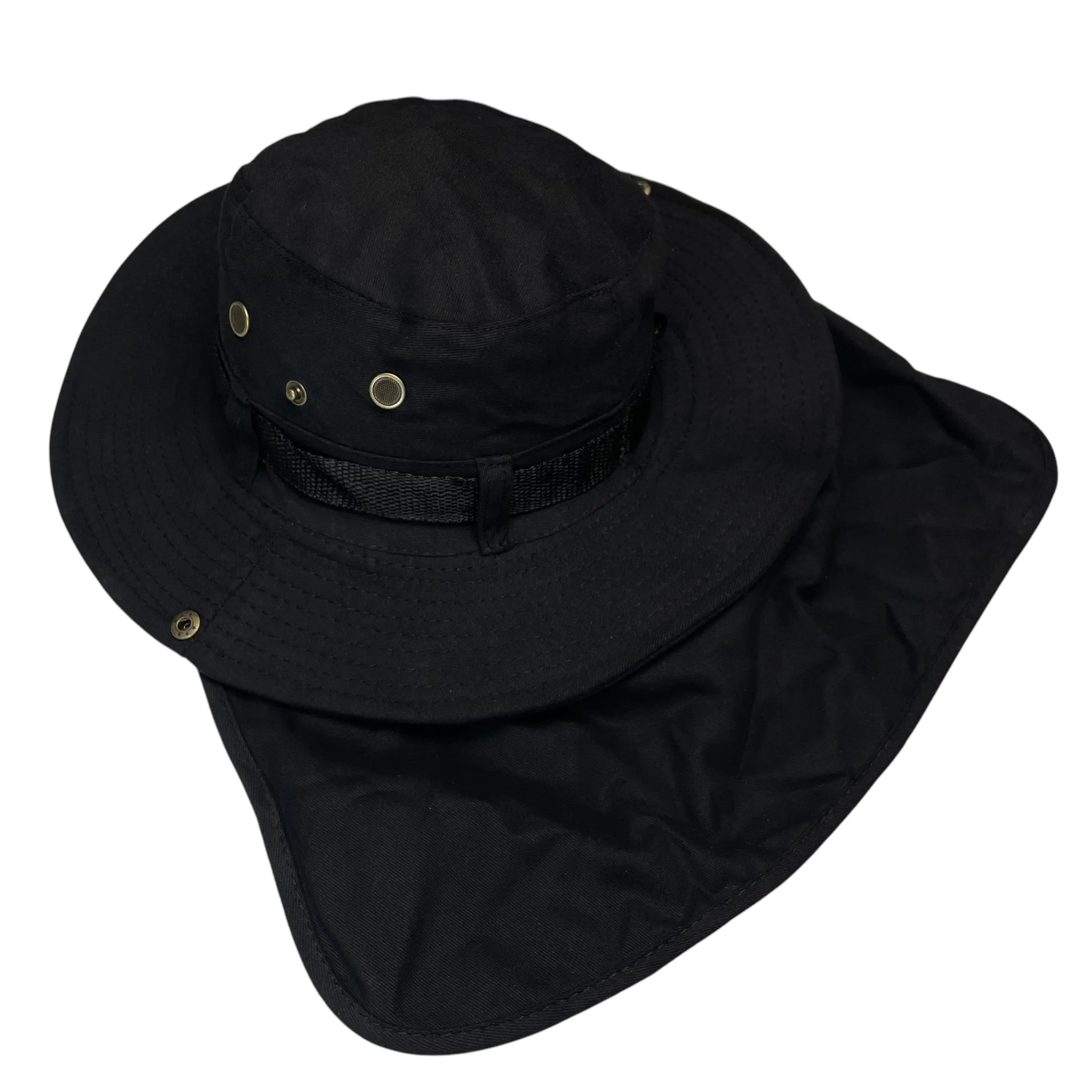 Summer Boonie Hat with Neck Flap, Wide Brim, Sun Protection