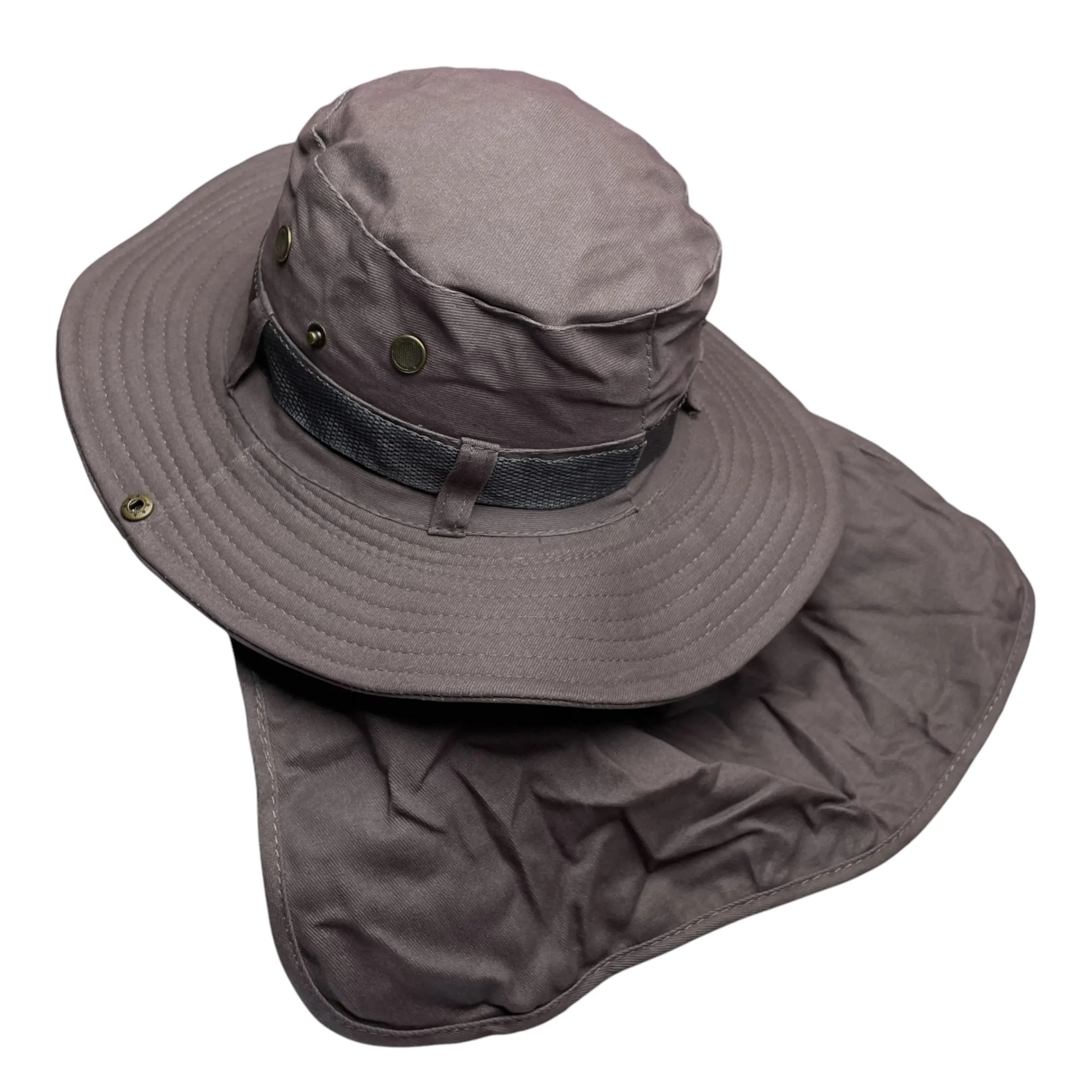 Summer Boonie Hat with Neck Flap, Wide Brim, Sun Protection