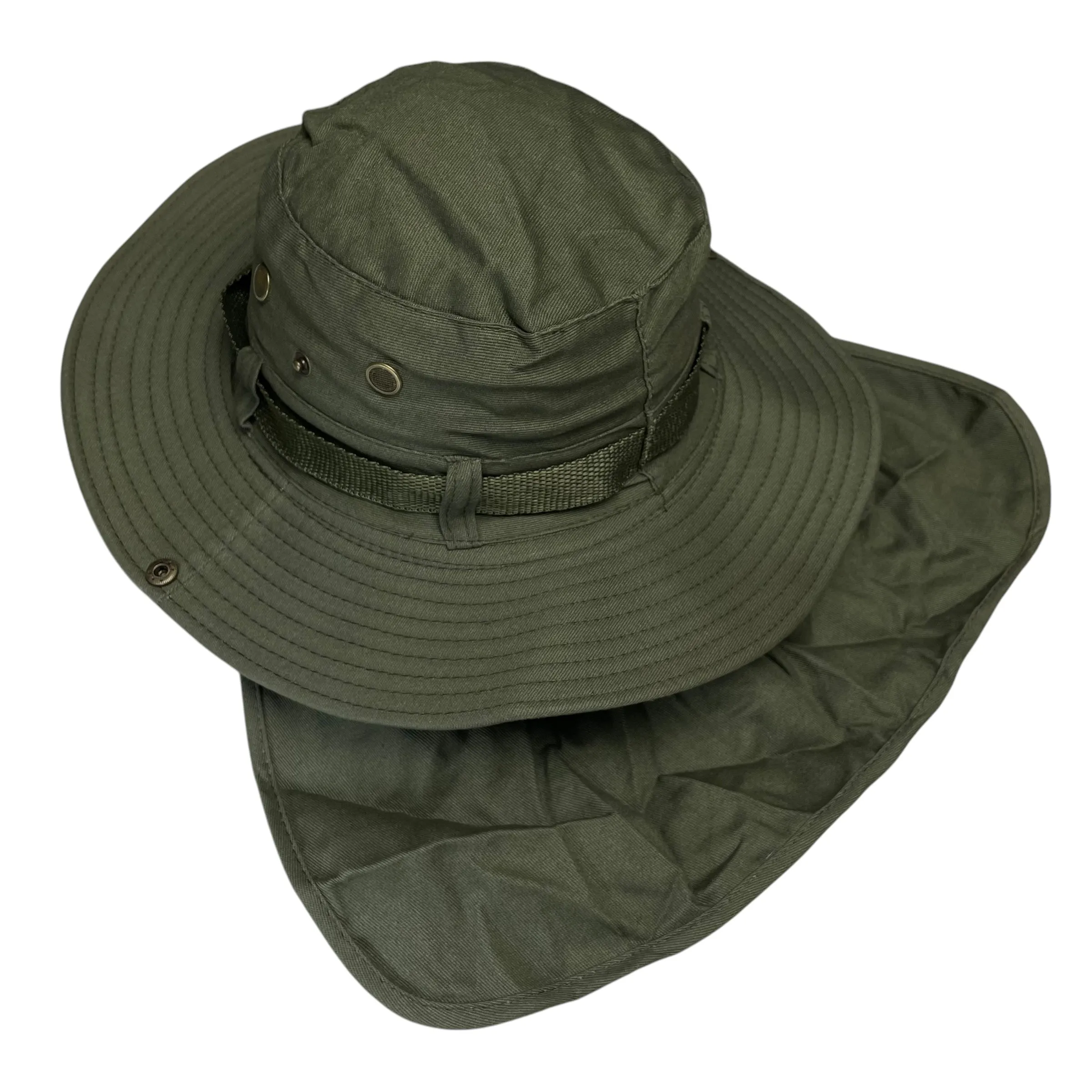 Summer Boonie Hat with Neck Flap, Wide Brim, Sun Protection