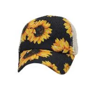 Sunflower Ponytail Hat