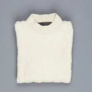 The Elder Statesman 100% cashmere Checkered Pile stitch crew White