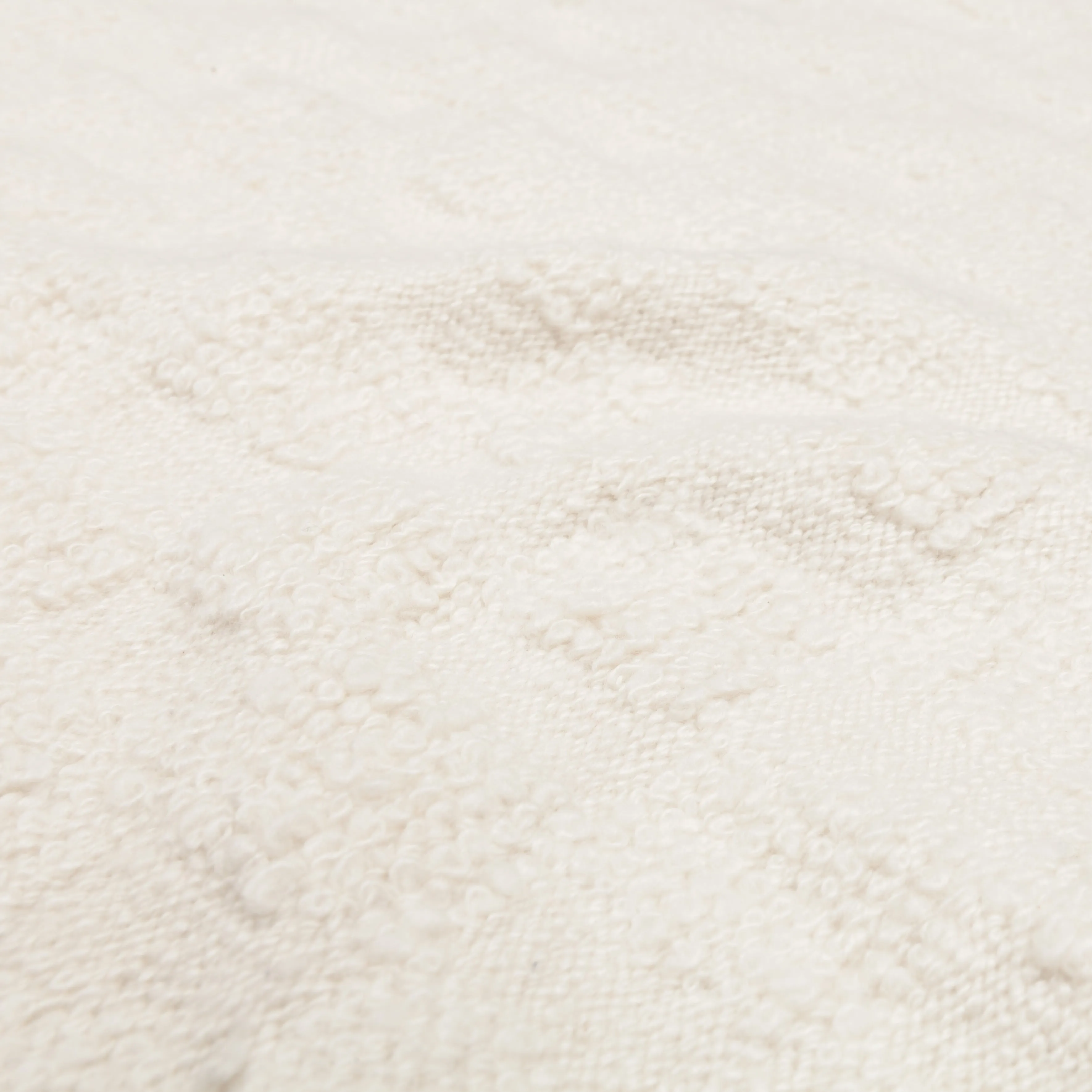 The Elder Statesman 100% cashmere Checkered Pile stitch crew White