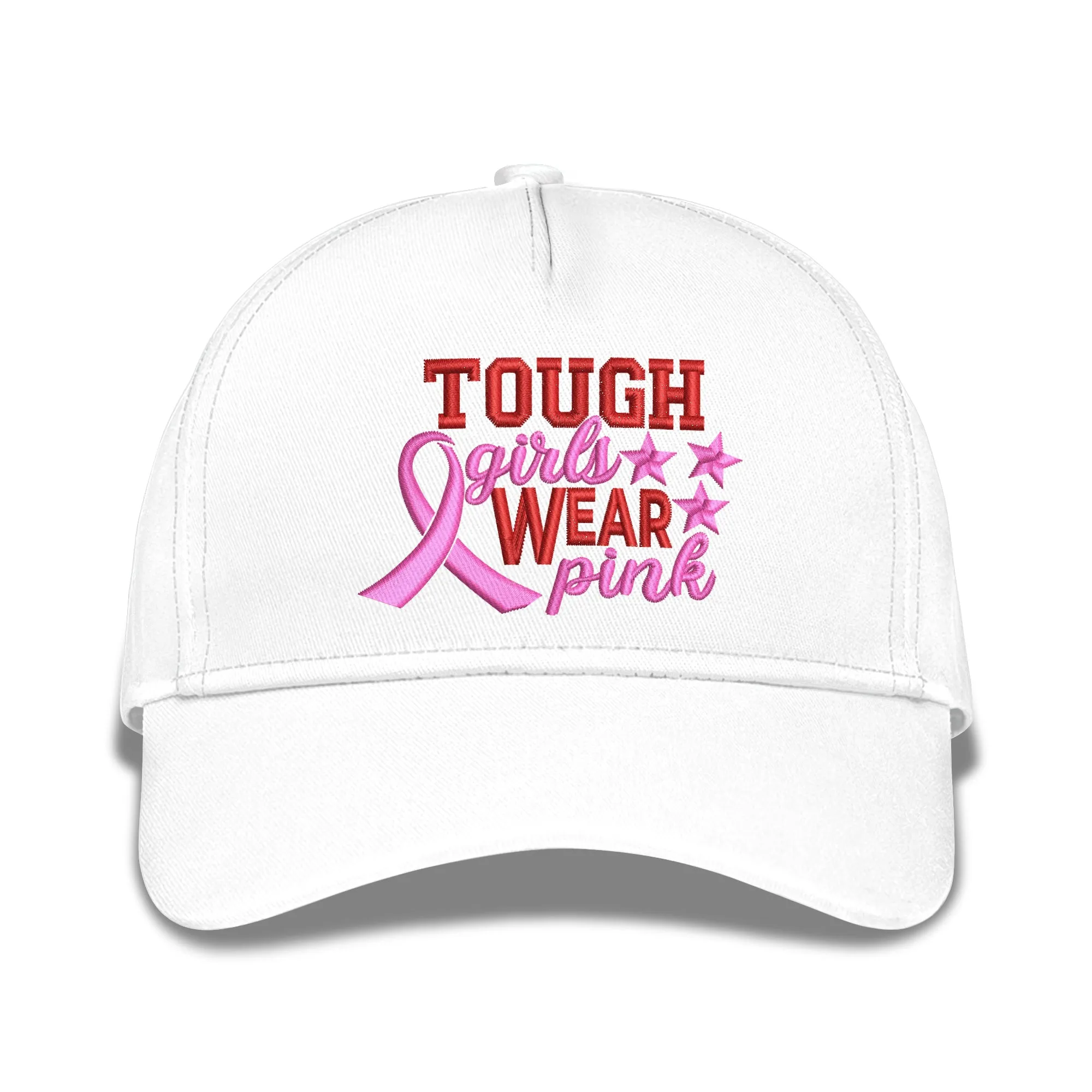 Tough Girl Wear Pink Embroidered Baseball Caps