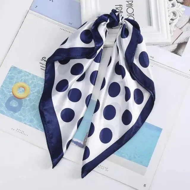 Unique Style Square Silk Scarf Women Headband Fashionable Print Neck Scarfs Office Hair Band Hand For Female Bandana