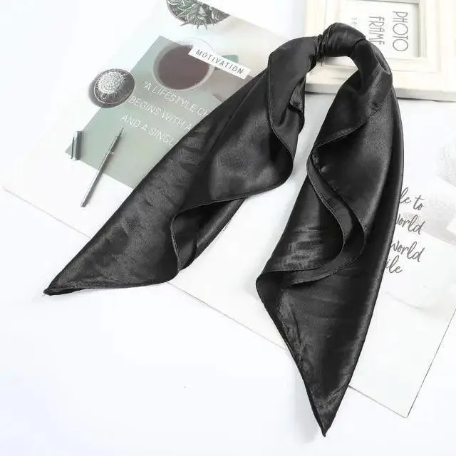 Unique Style Square Silk Scarf Women Headband Fashionable Print Neck Scarfs Office Hair Band Hand For Female Bandana