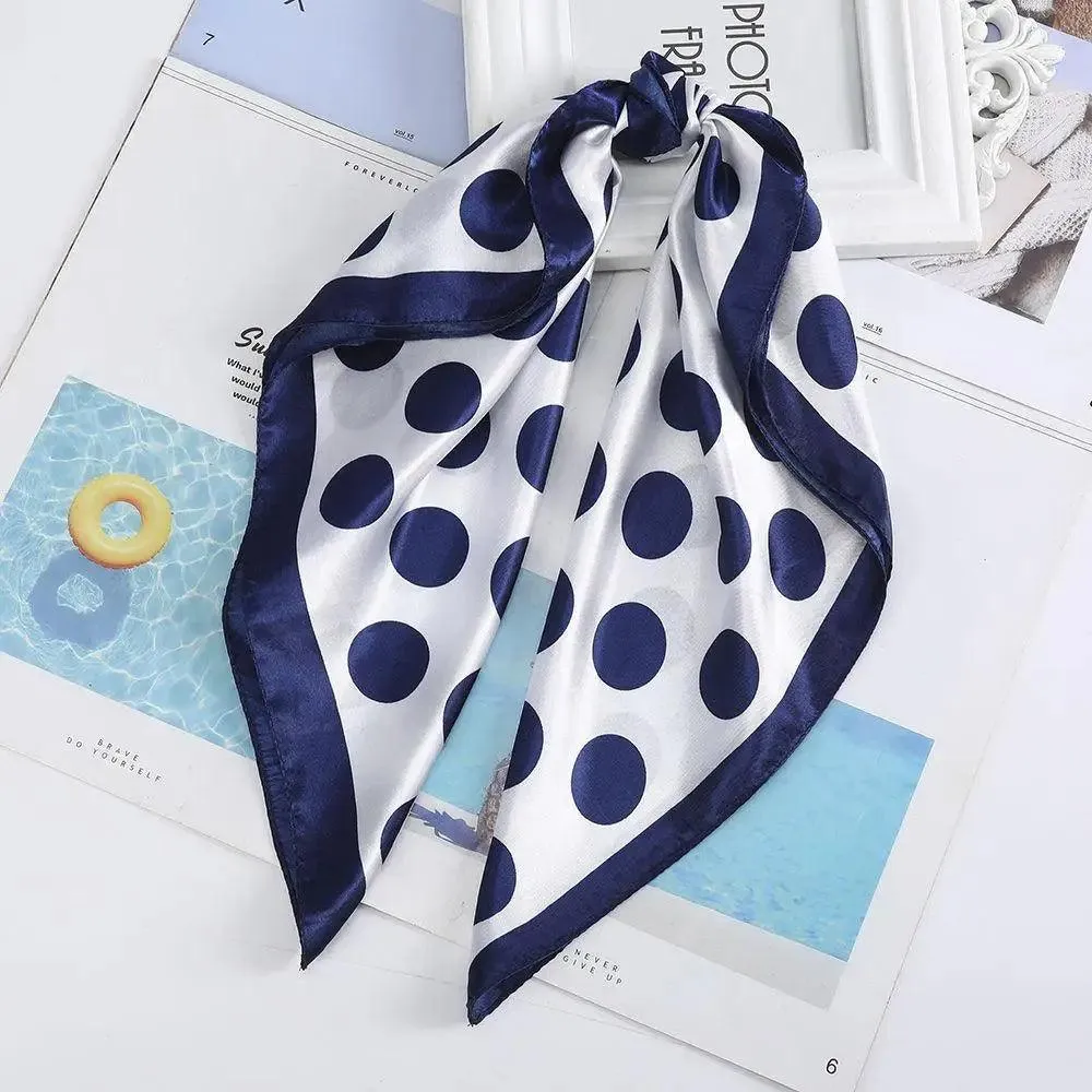 Unique Style Square Silk Scarf Women Headband Fashionable Print Neck Scarfs Office Hair Band Hand For Female Bandana