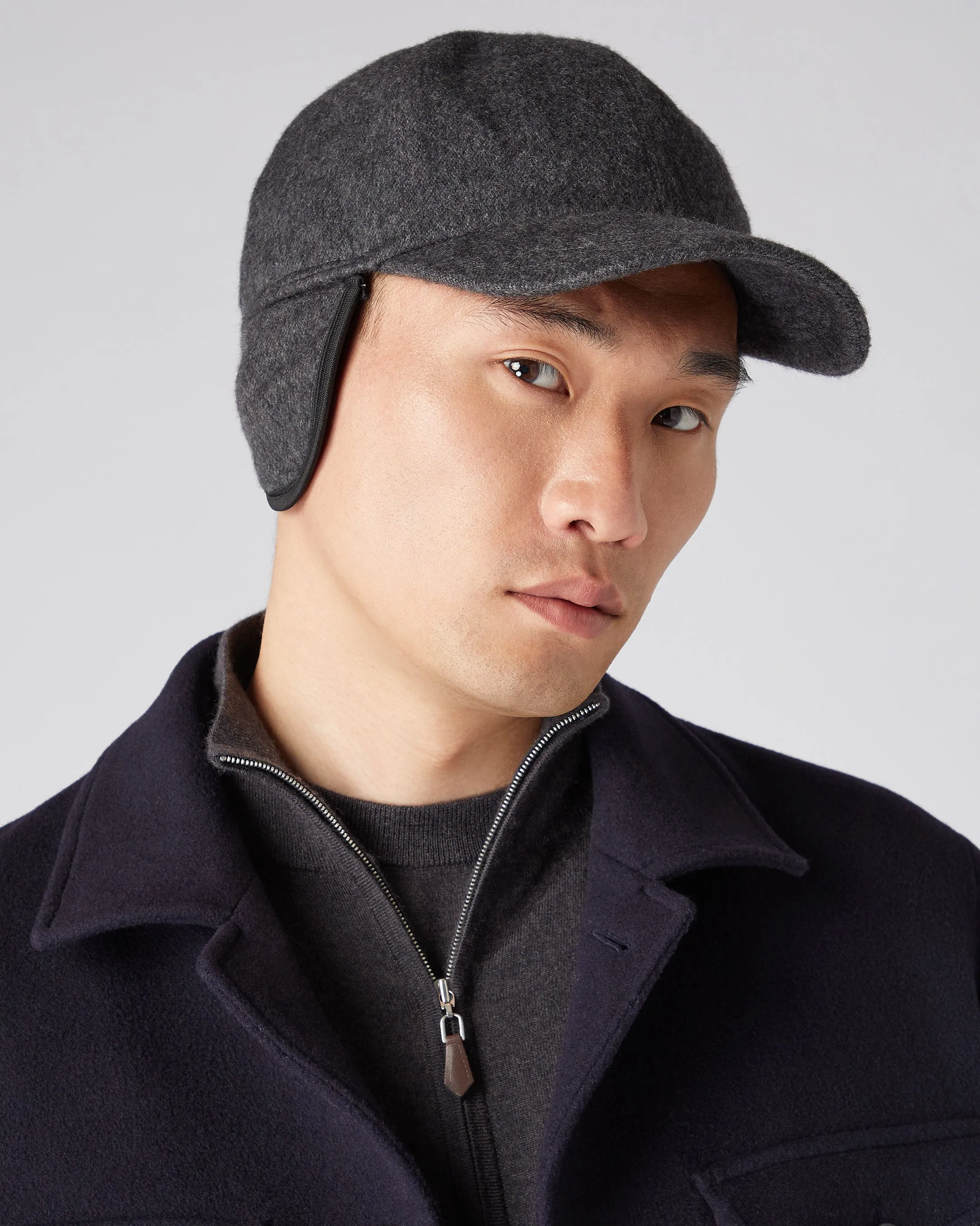 Unisex Cashmere Cap Dark Grey
