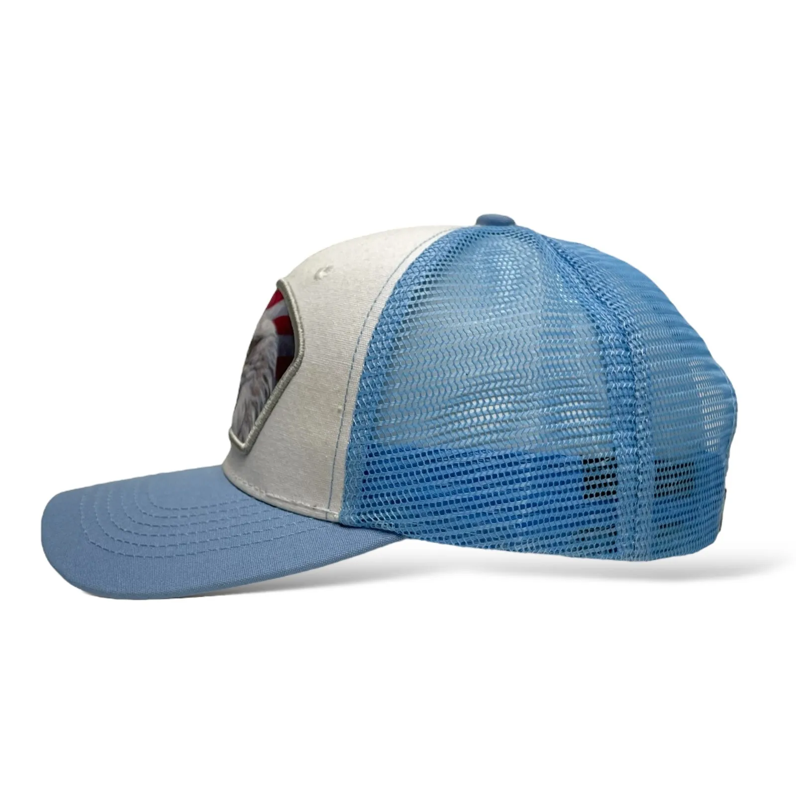 USA Eagle American Flag Patch Snapback Cap, Mesh back, Patriotic Hat