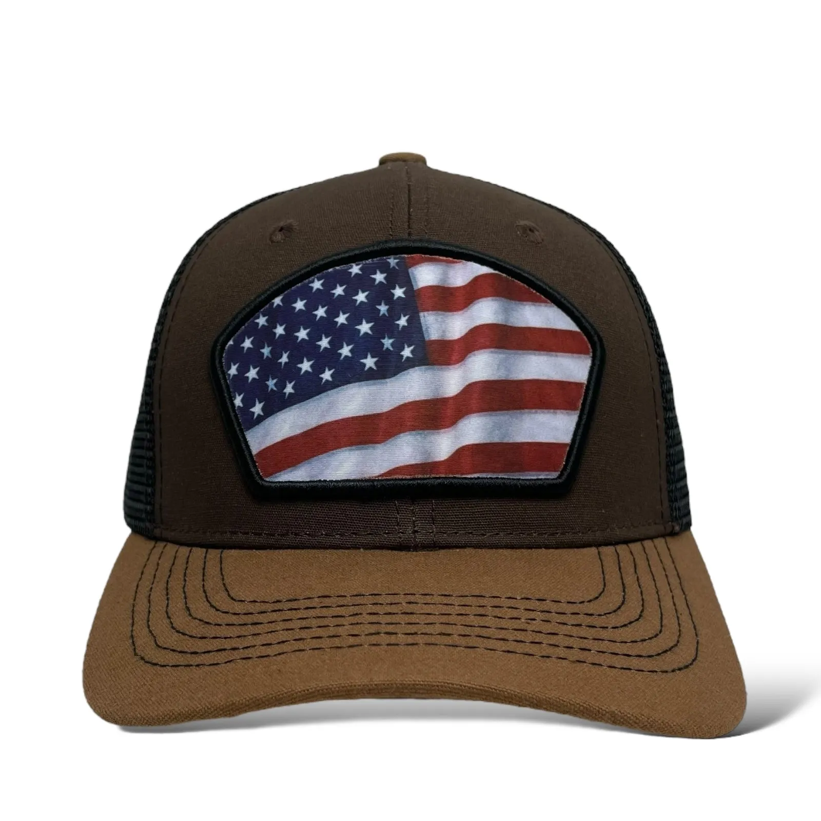 USA Flag Patch Snapback Baseball Cap