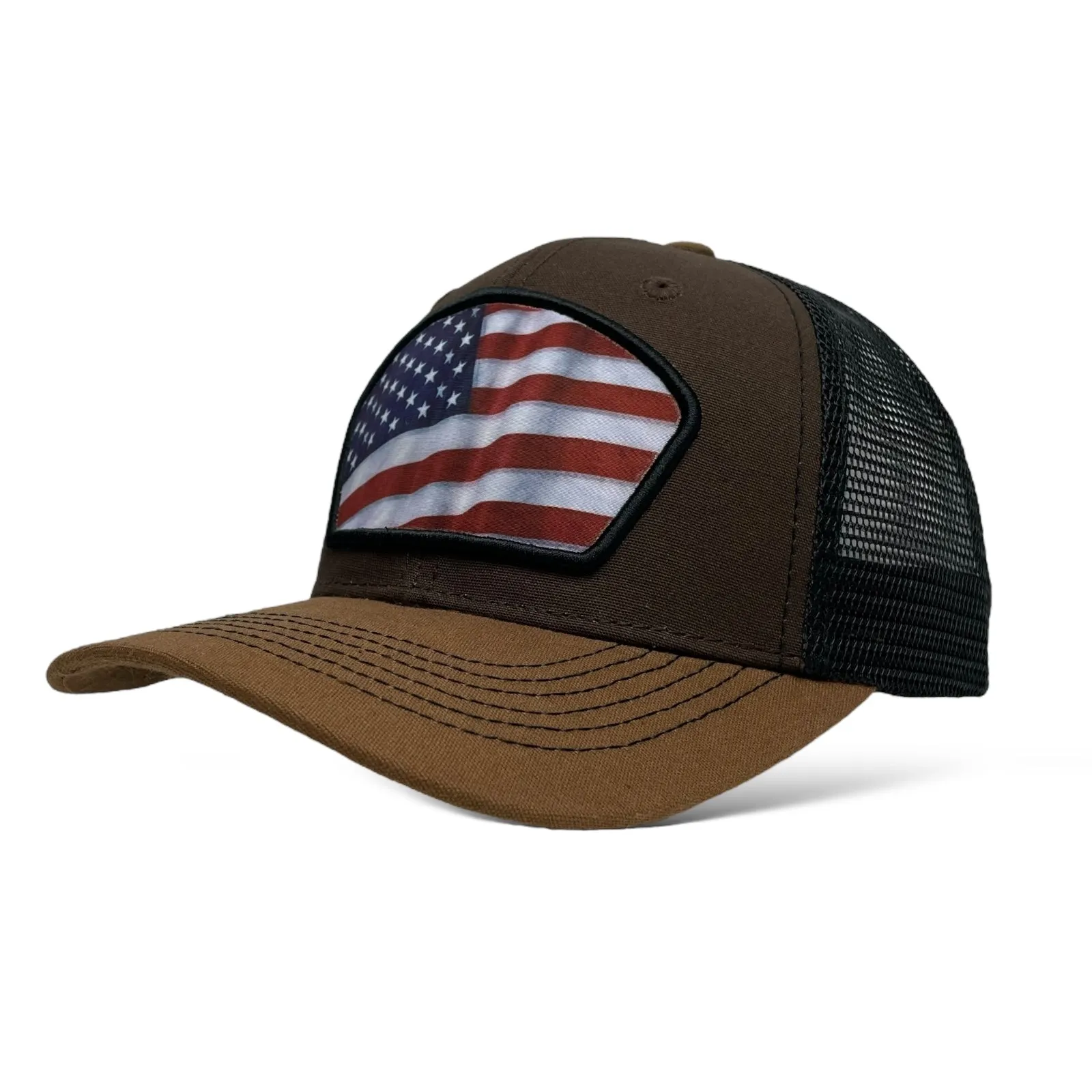 USA Flag Patch Snapback Baseball Cap