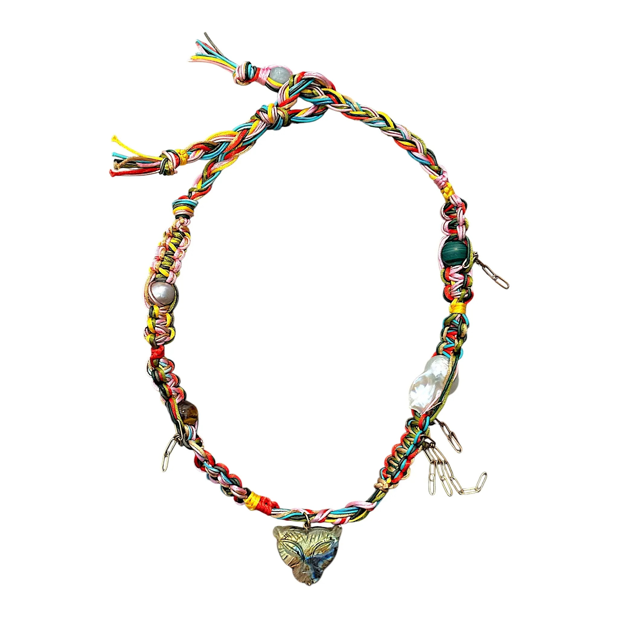 Vibrant Labradorite Glow Tiger Rockstar Choker