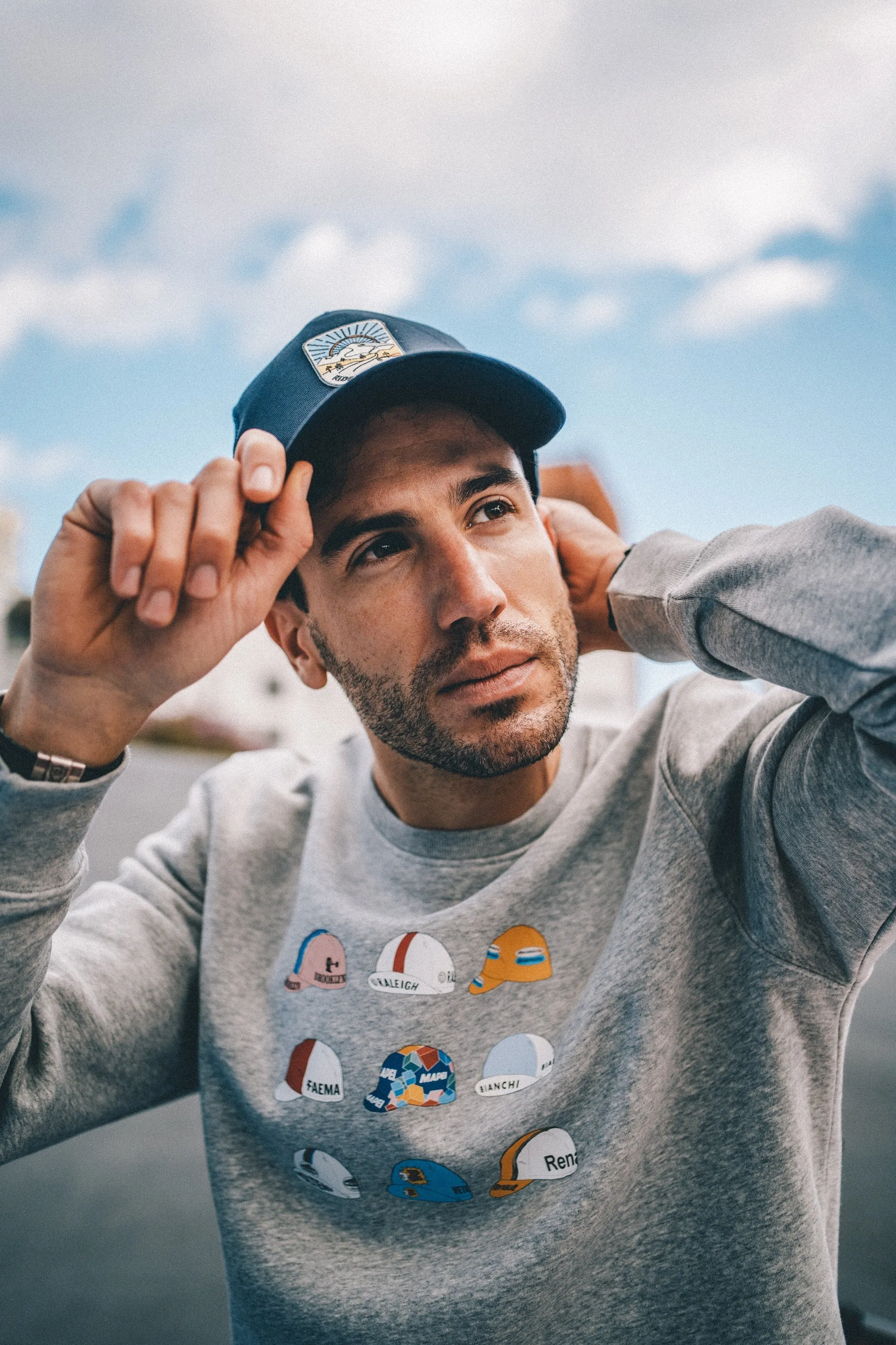 Vintage cycling caps Sweater