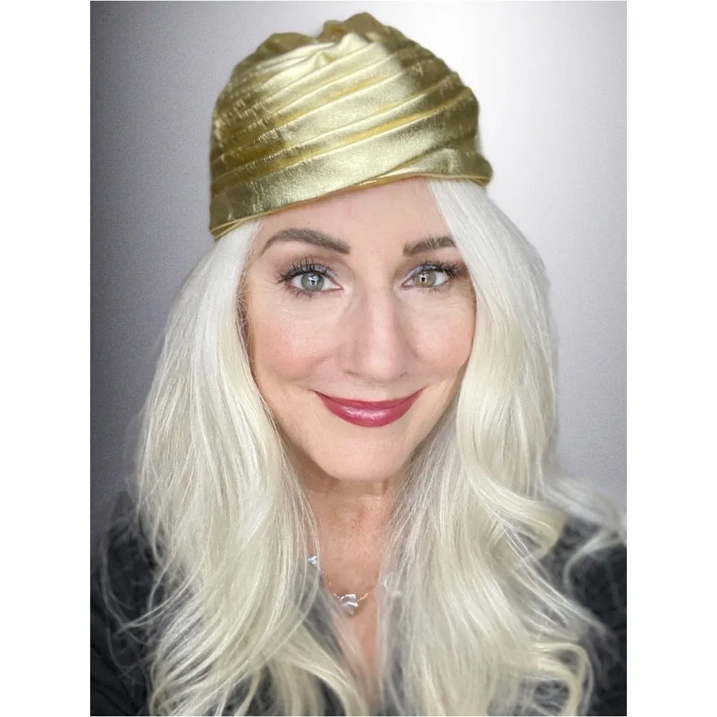 Vintage Gold Metallic Cocktail Hat Don Anderson 1950S