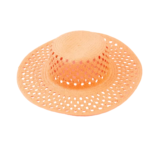 VINTAGE RATTAN BOATER HAT