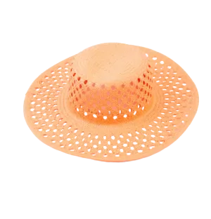 VINTAGE RATTAN BOATER HAT