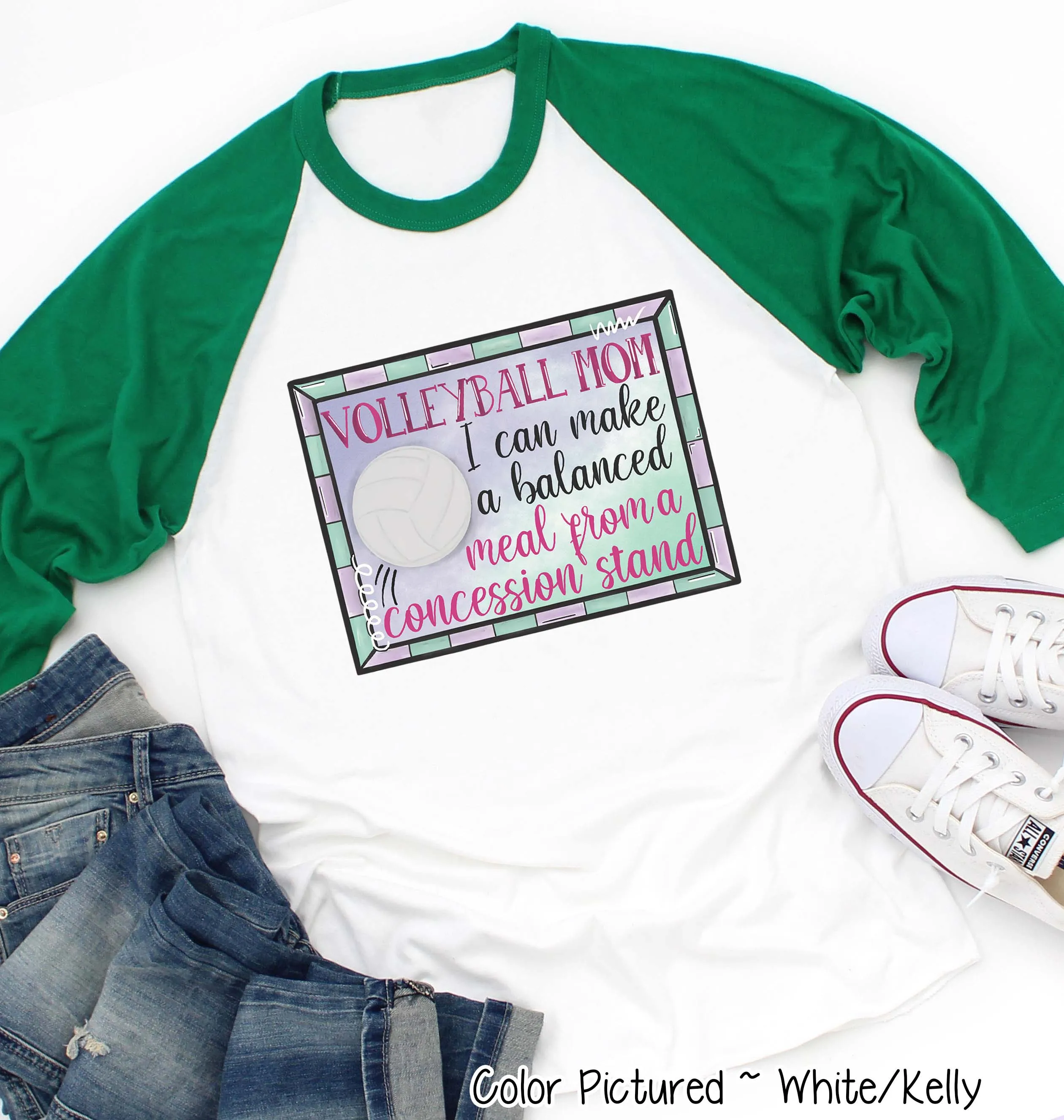 Volleyball Mom I Can Make a Balanced Dinner at Concessions Tee
