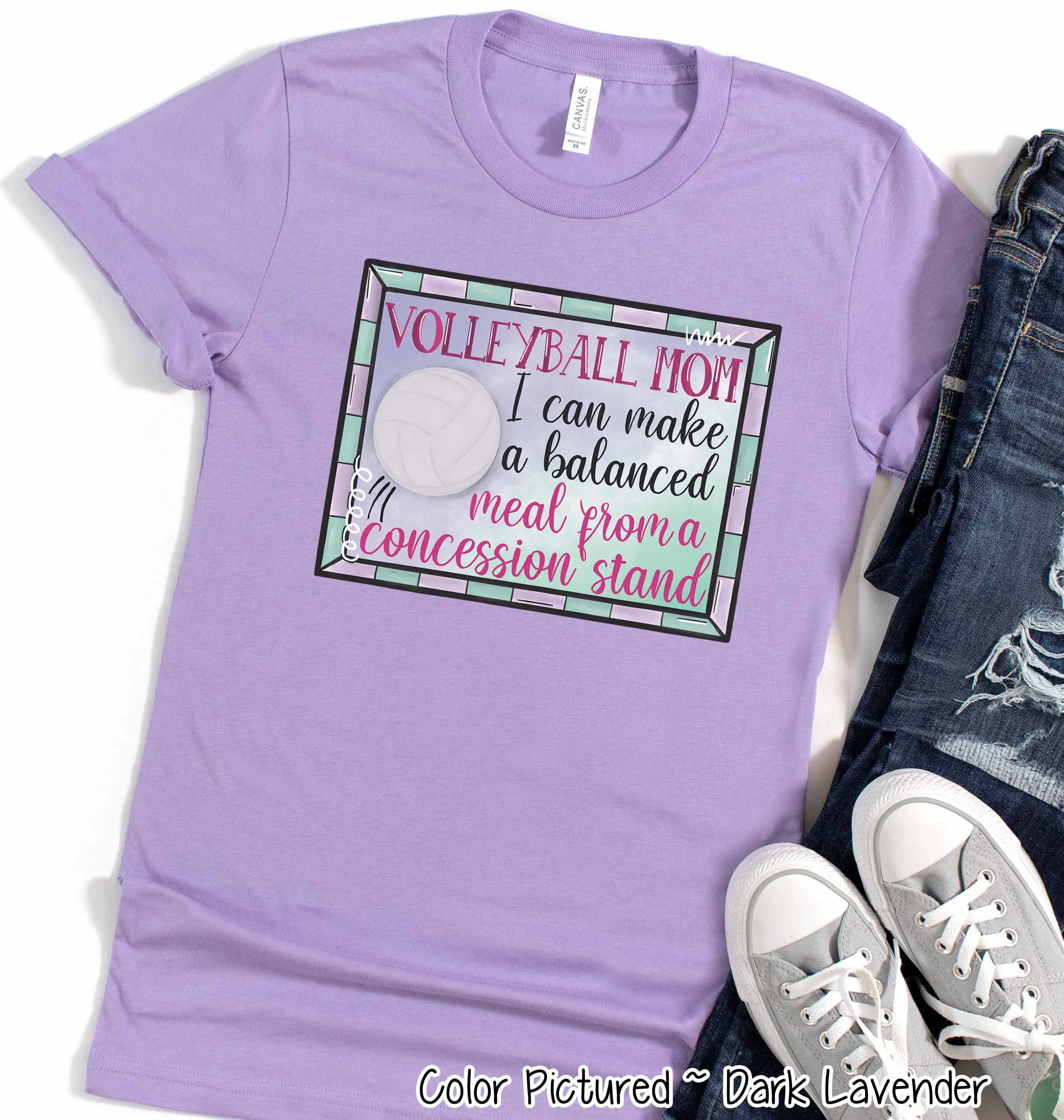 Volleyball Mom I Can Make a Balanced Dinner at Concessions Tee