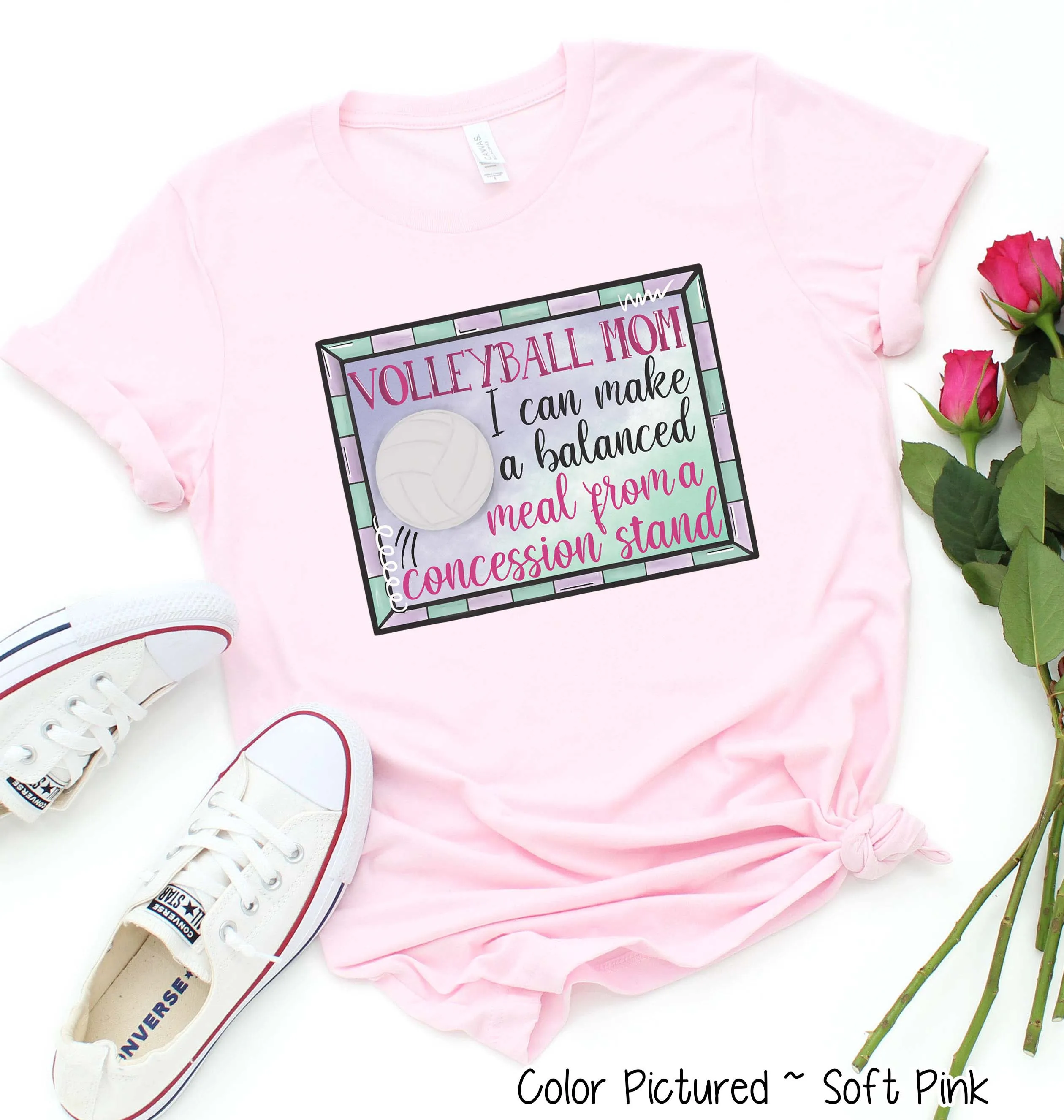Volleyball Mom I Can Make a Balanced Dinner at Concessions Tee