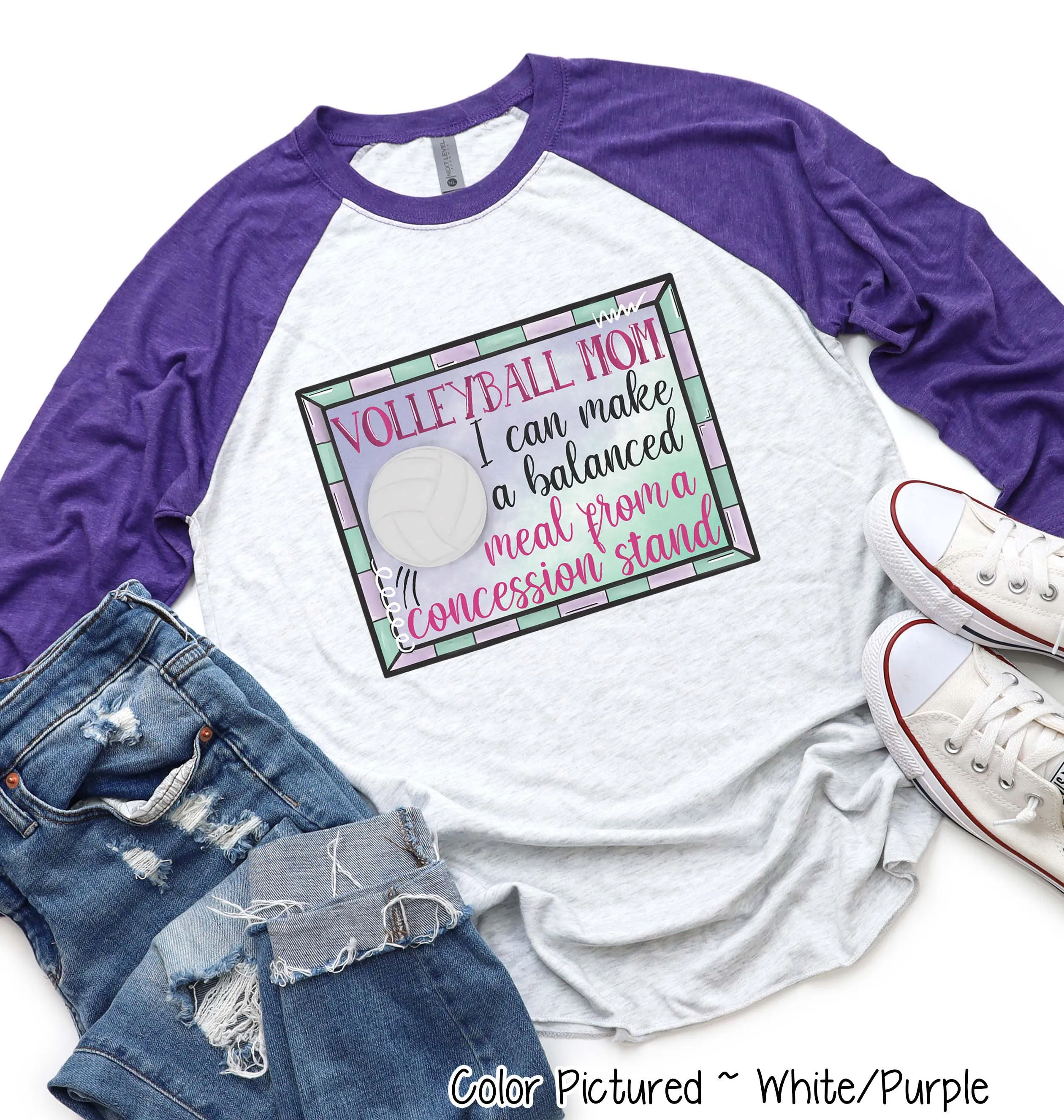Volleyball Mom I Can Make a Balanced Dinner at Concessions Tee